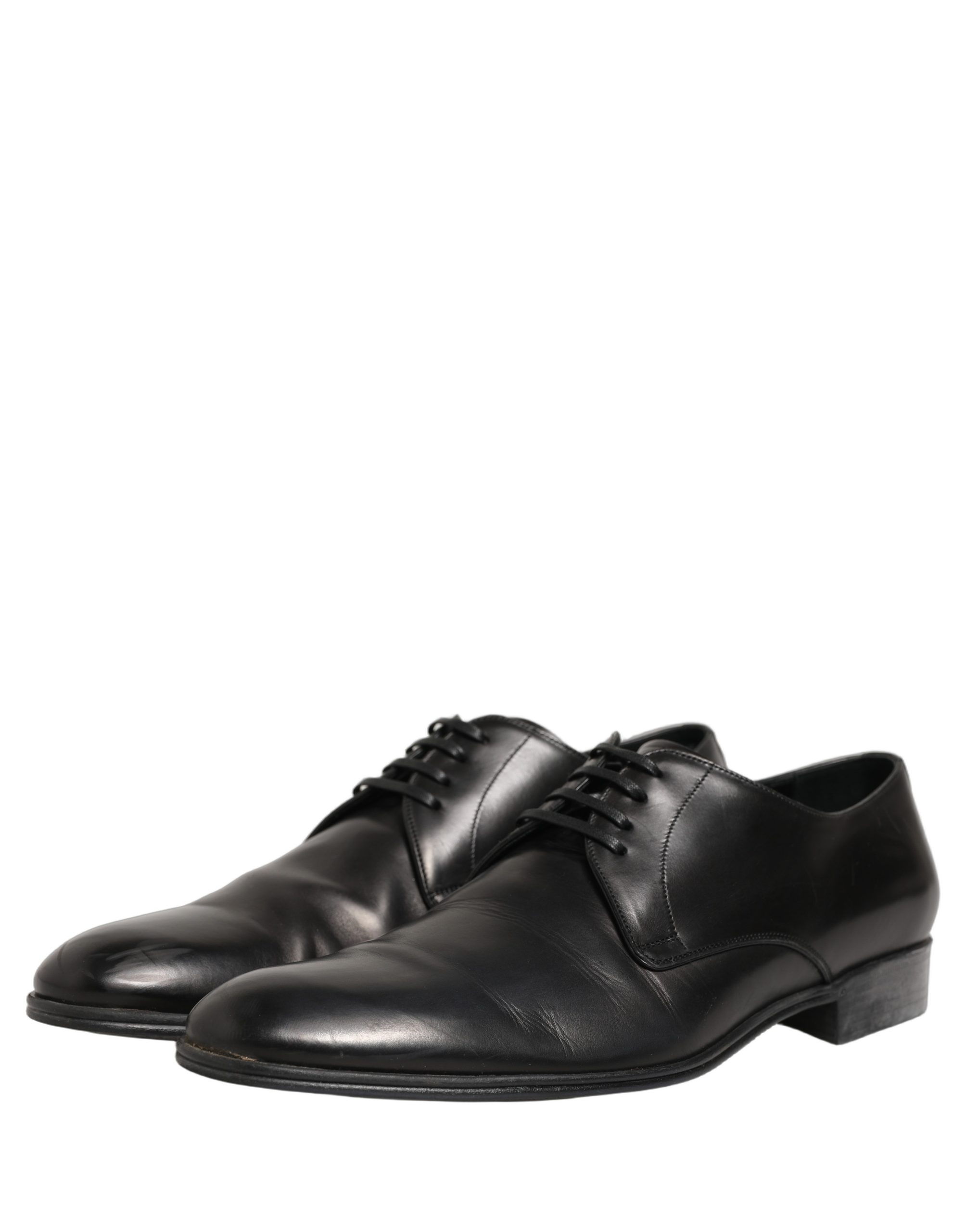 Dolce & Gabbana Dress Black Leather Lace Up Derby Shoes - Image 5