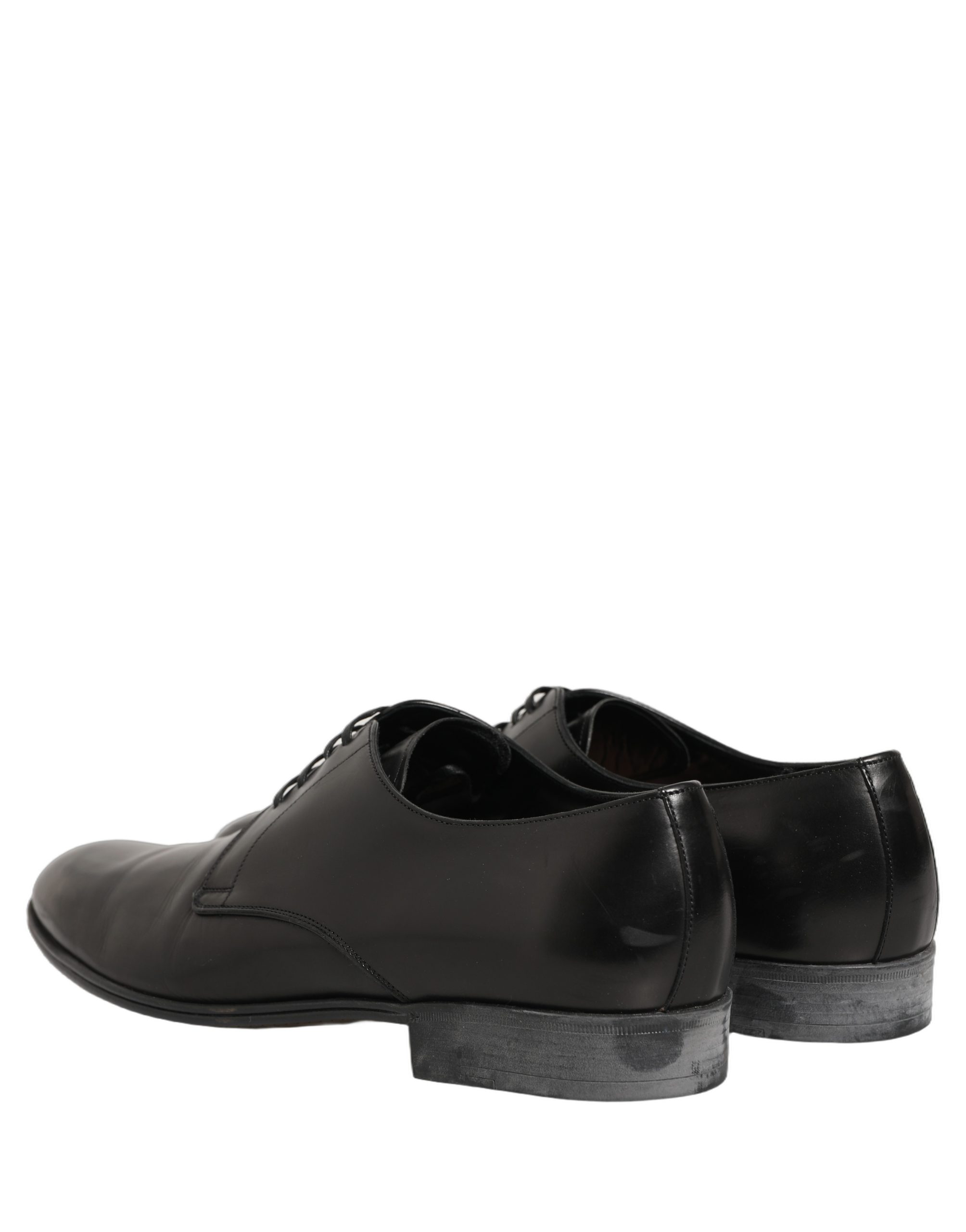 Dolce & Gabbana Dress Black Leather Lace Up Derby Shoes - Image 6