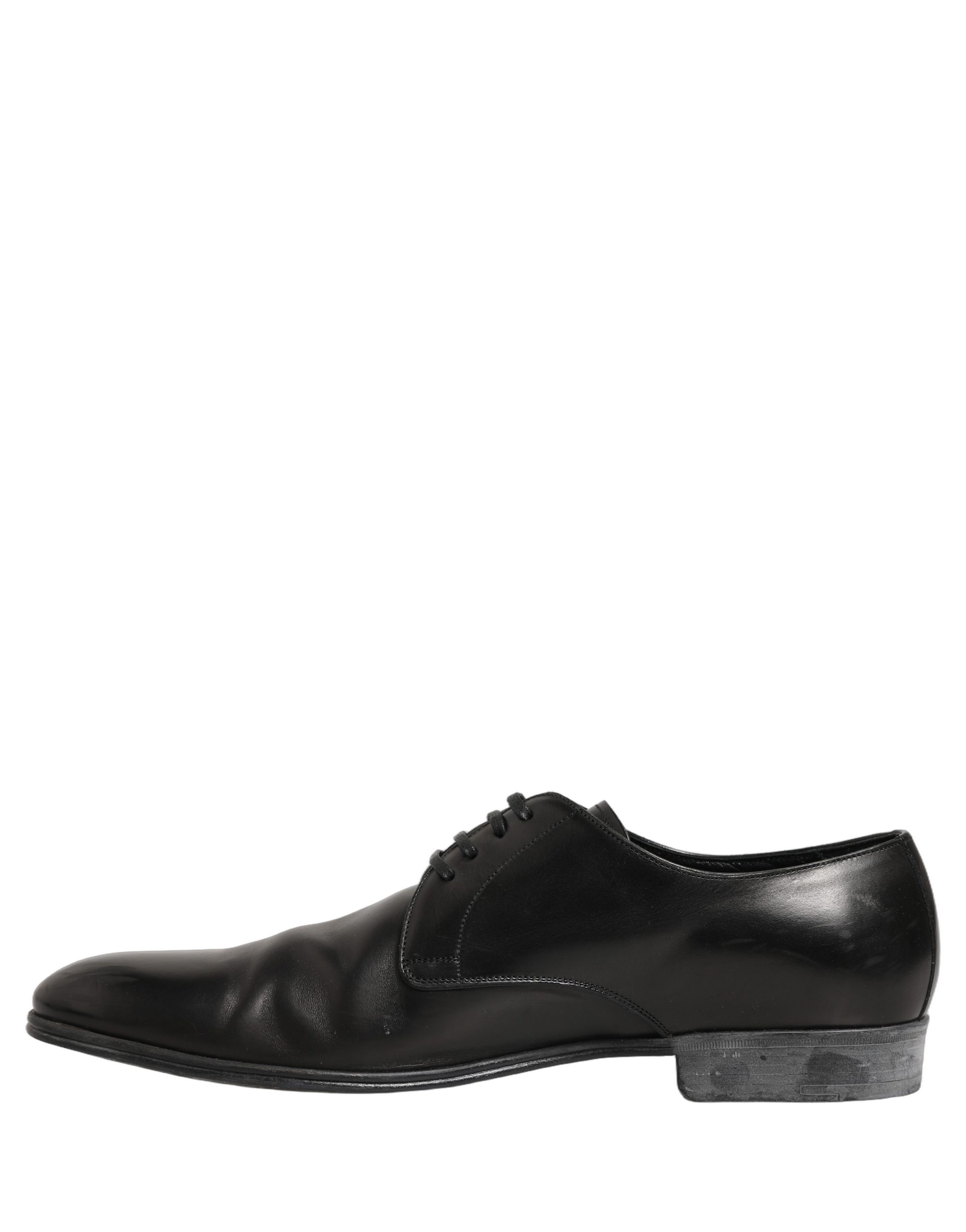 Dolce & Gabbana Dress Black Leather Lace Up Derby Shoes - Image 7