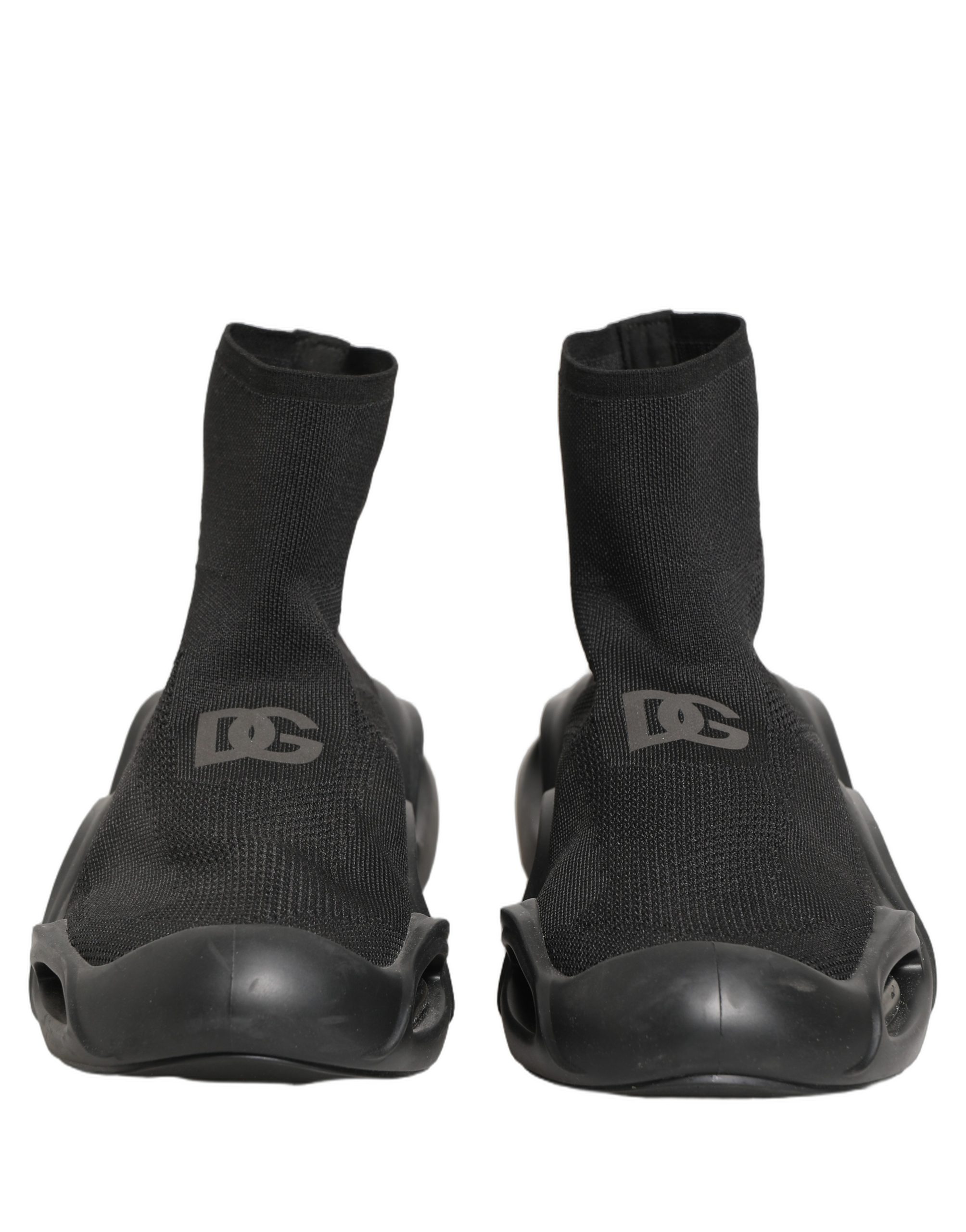 Dolce & Gabbana Black Slip On Wave Socks Men Sneakers Shoes - Image 4