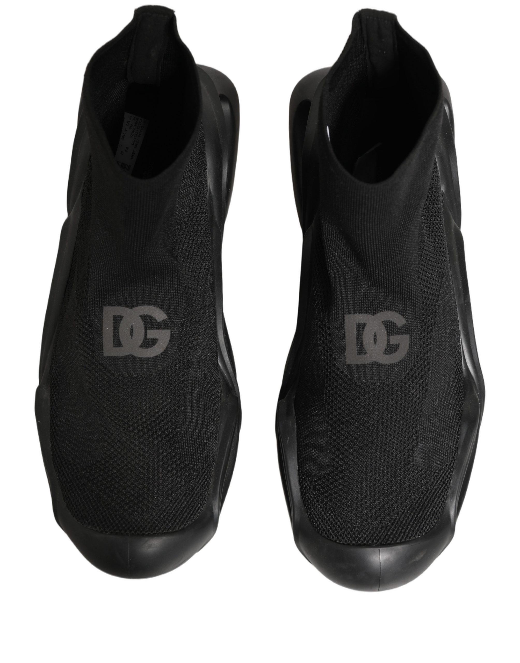 Dolce & Gabbana Black Slip On Wave Socks Men Sneakers Shoes - Image 5