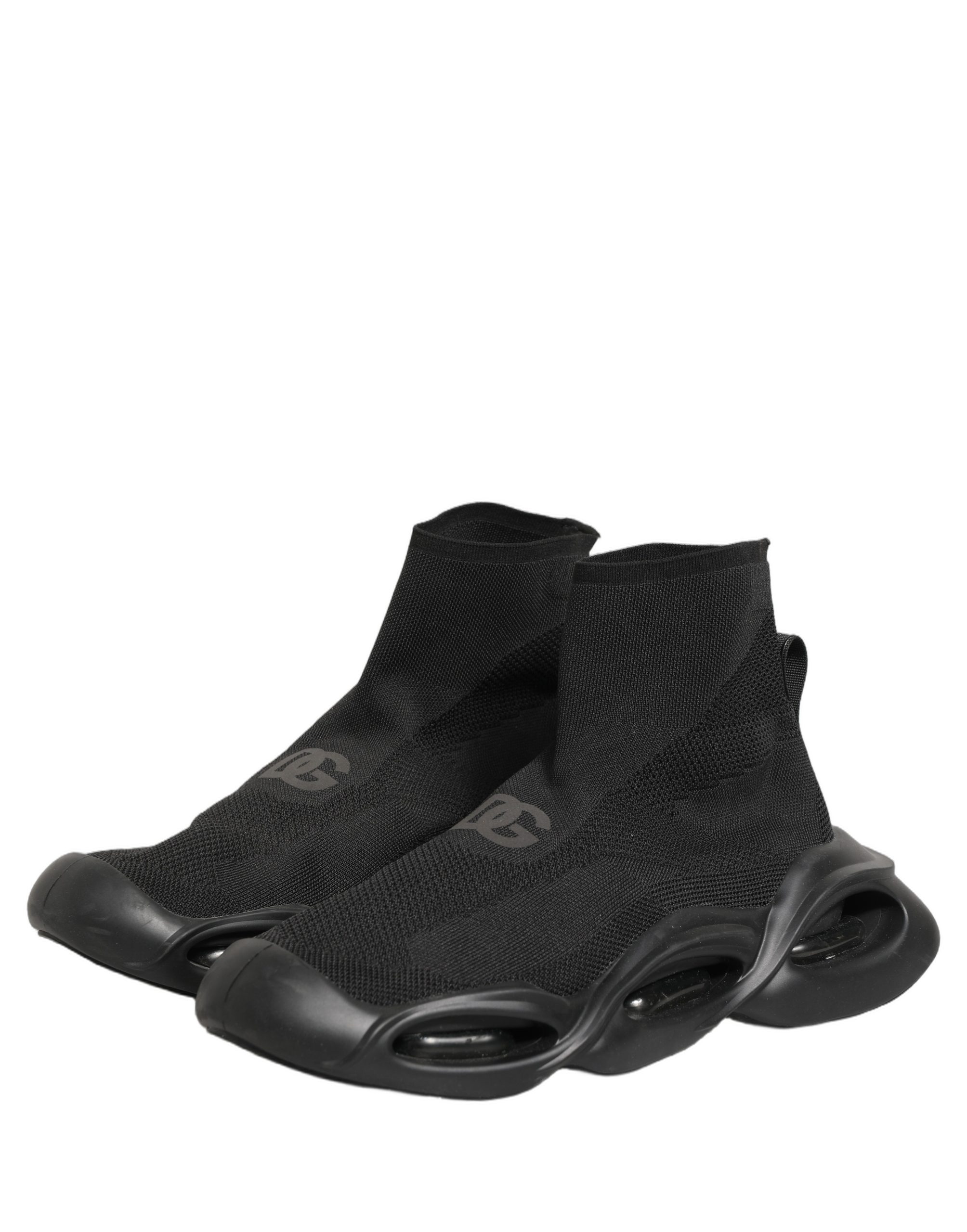 Dolce & Gabbana Black Slip On Wave Socks Men Sneakers Shoes - Image 6