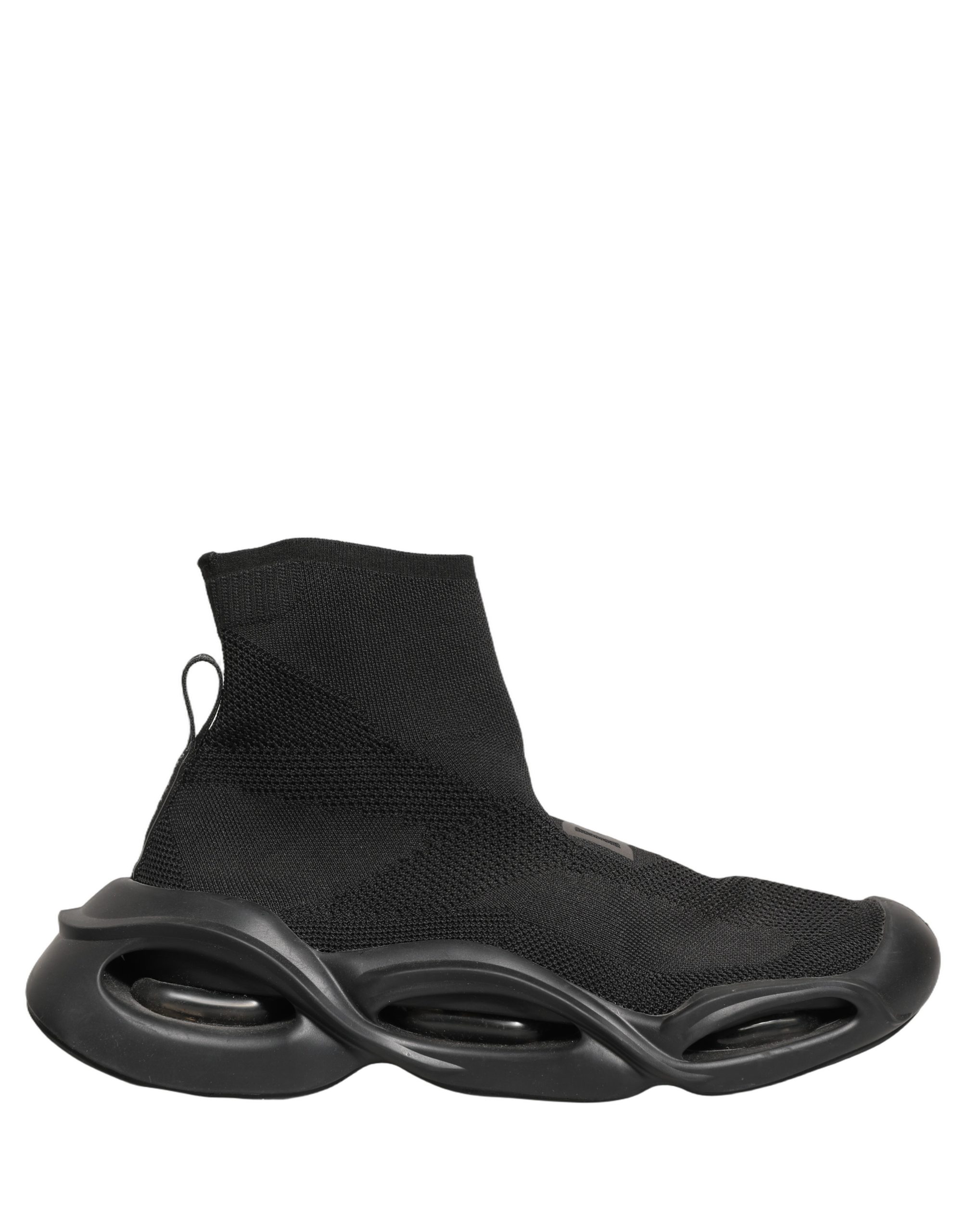 Dolce & Gabbana Black Slip On Wave Socks Men Sneakers Shoes