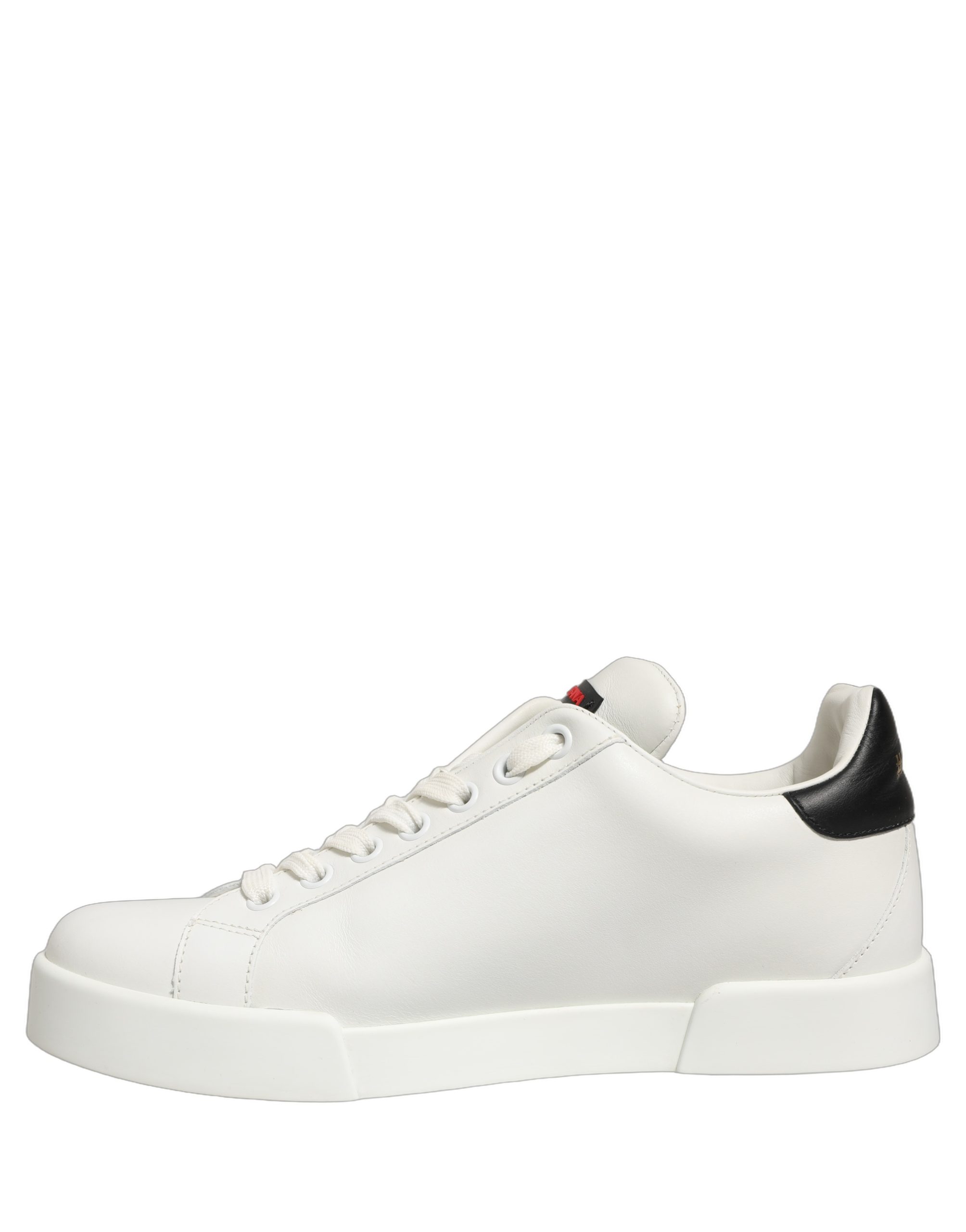 Dolce & Gabbana White Patch Calfskin Nappa Portofino Sneakers Shoes - Image 6