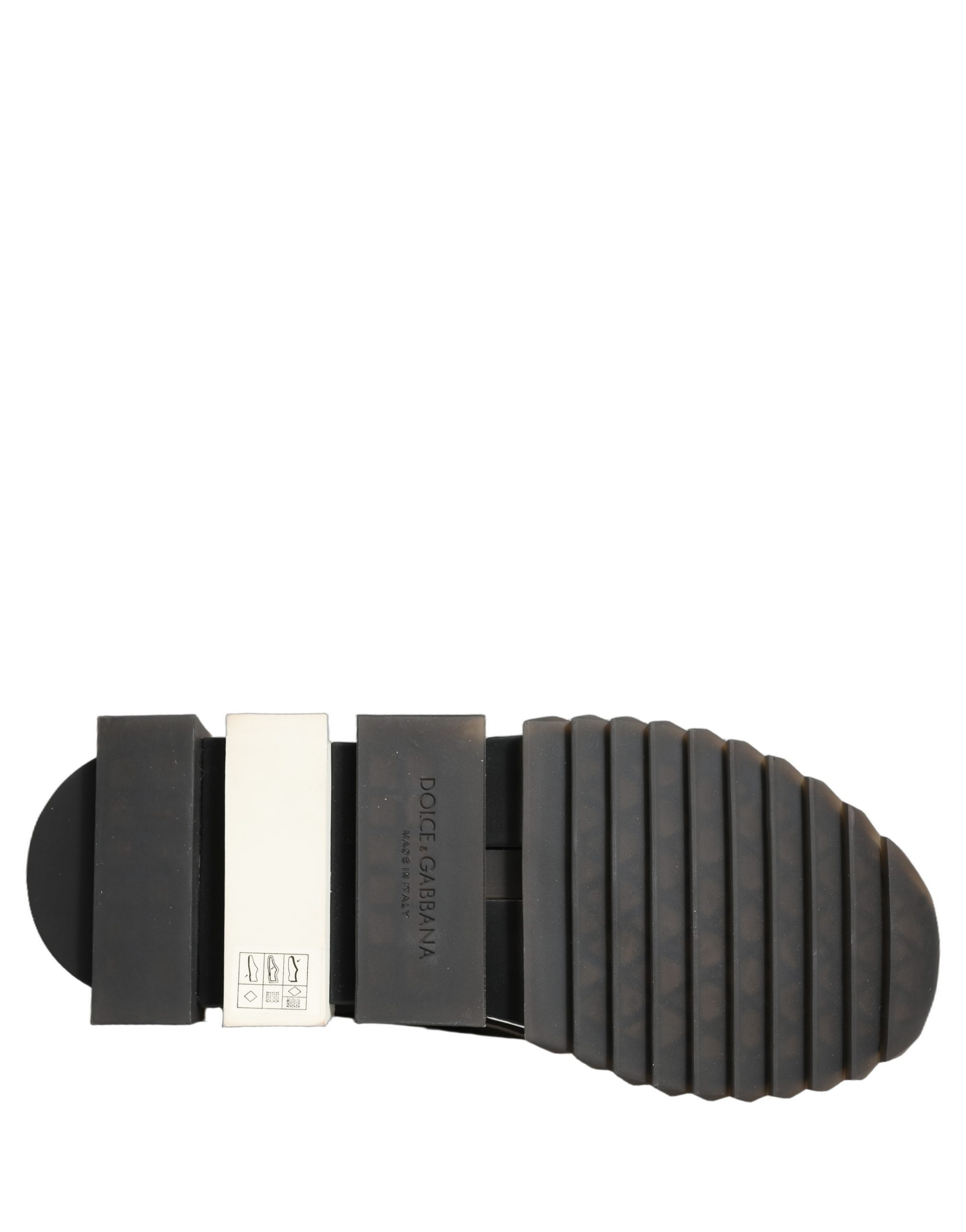 Dolce & Gabbana Black White Sorrento Slip-On Logo Sneakers Shoes - Image 8