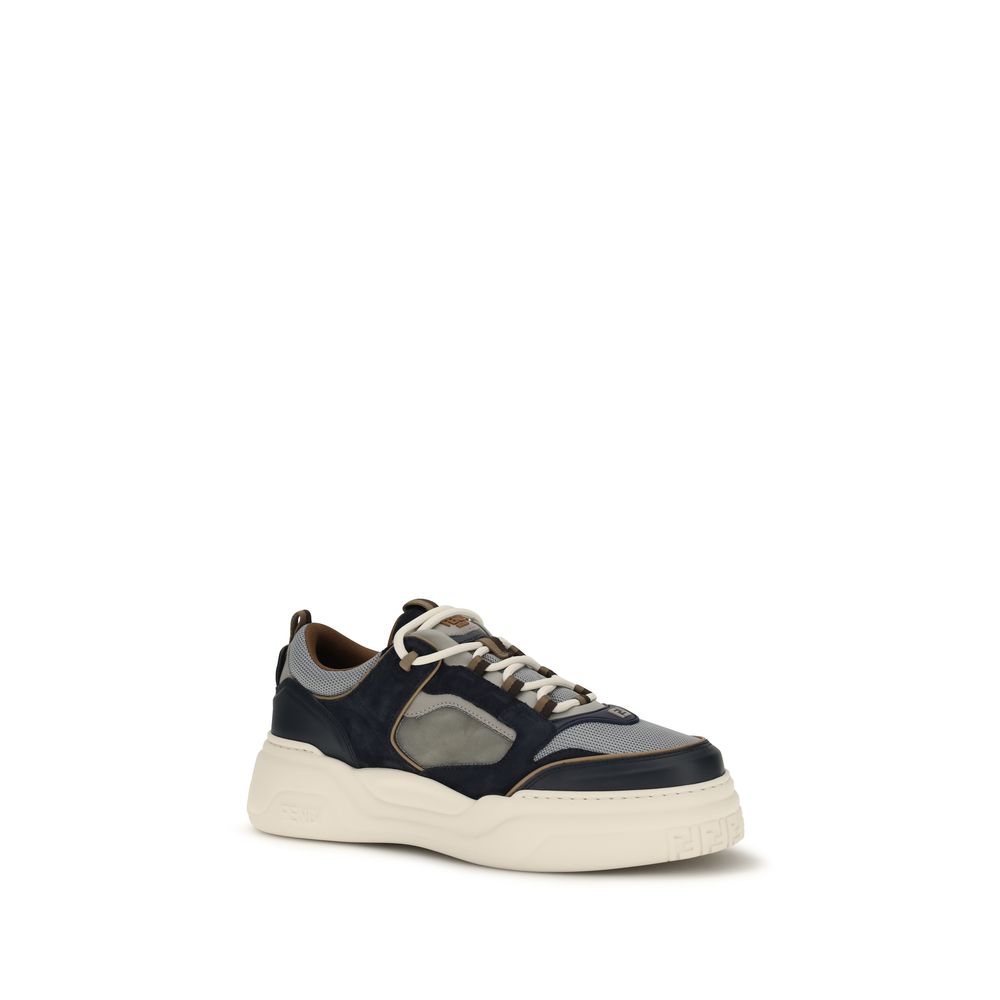 Fendi Multicolor Calf Leather Bos Taurus Athletic Sneakers - Image 2