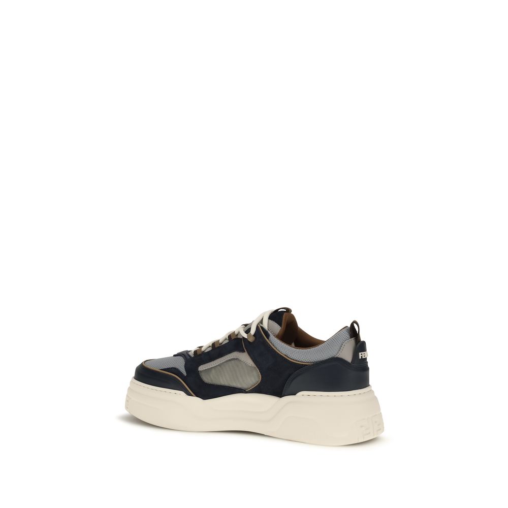 Fendi Multicolor Calf Leather Bos Taurus Athletic Sneakers - Image 3