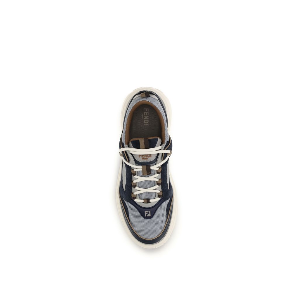 Fendi Multicolor Calf Leather Bos Taurus Athletic Sneakers - Image 4