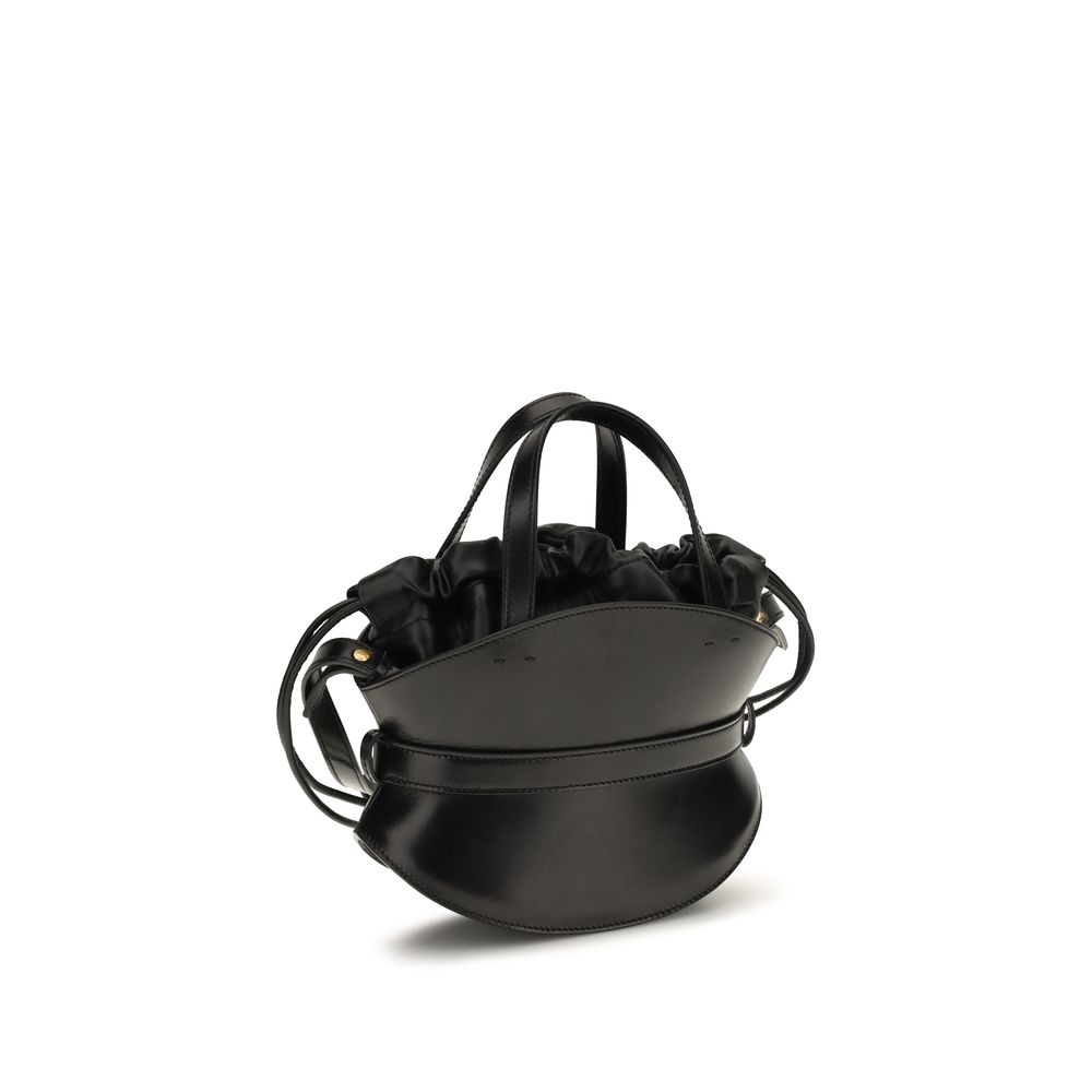 Balmain Black Calf Leather Bos Taurus Shoulder Bag - Image 3