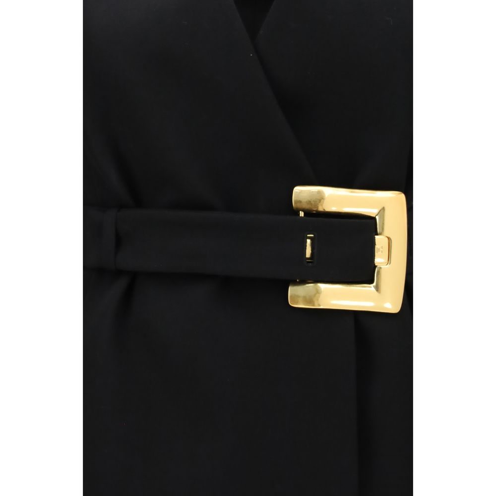 Balmain Black Wool Oves Aries Blazer - Image 3