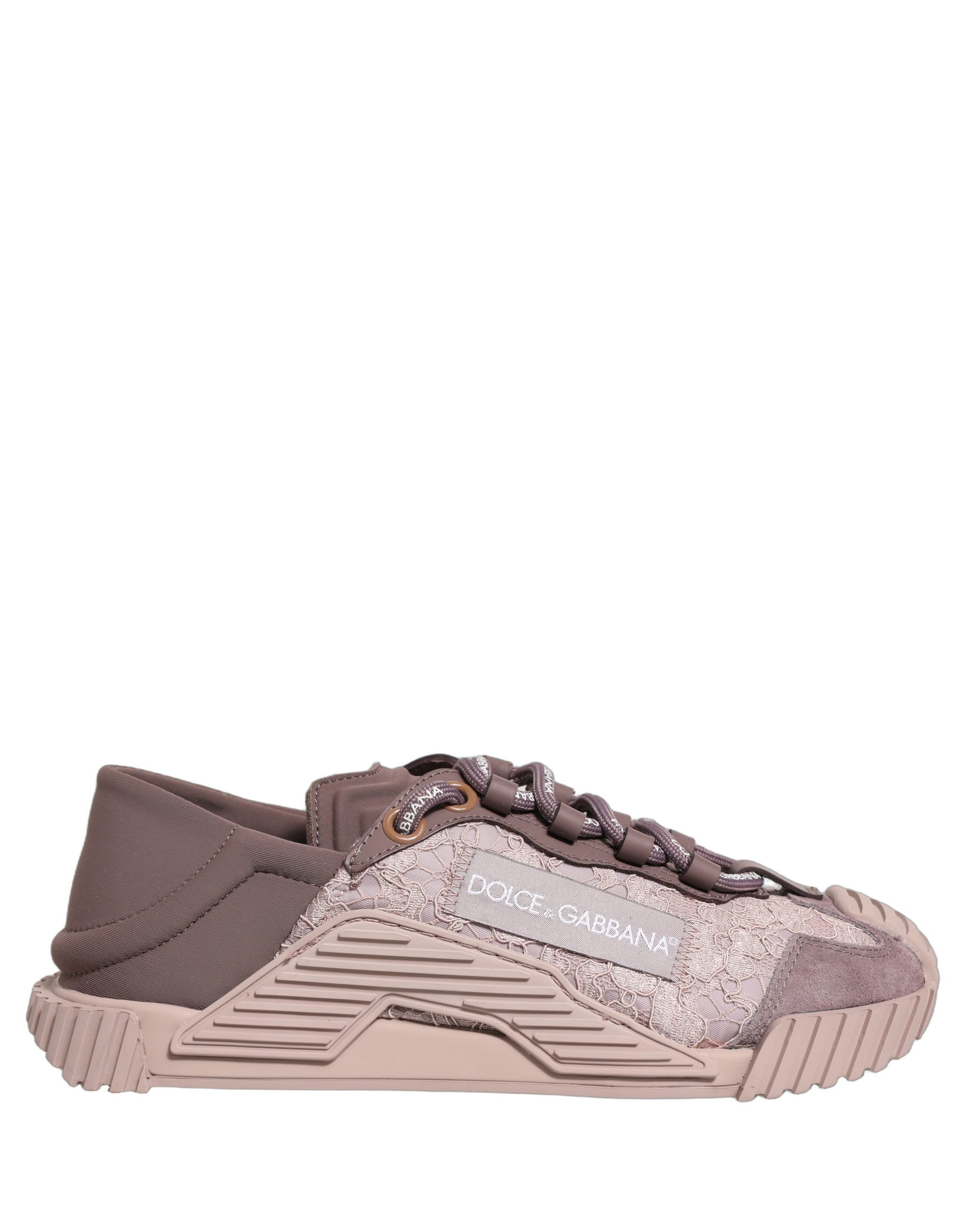 Dolce & Gabbana Pink Lace NS1 Low Top Sneaker Sports Shoes - Image 2