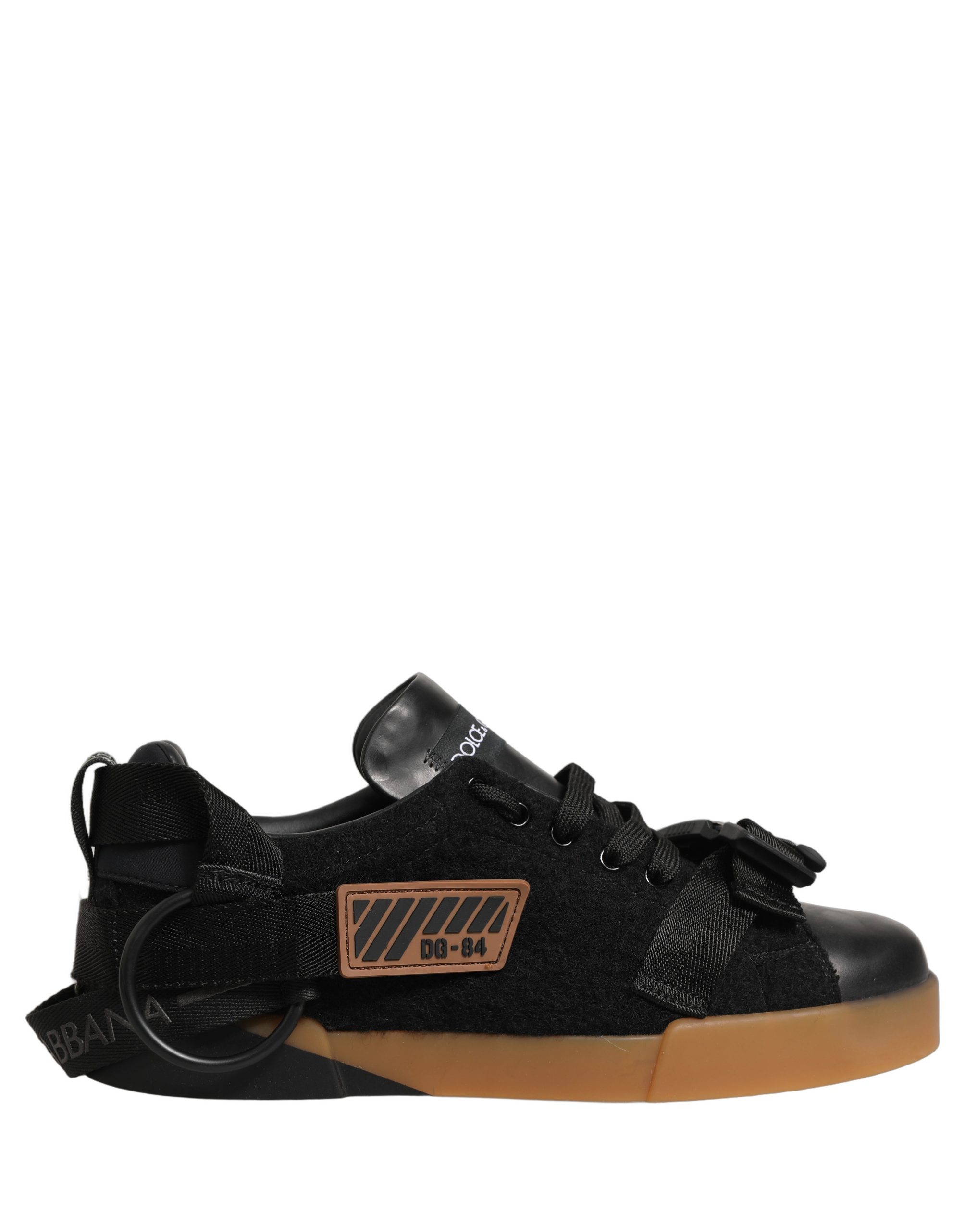Dolce & Gabbana Black Leather Low Trainers Men Sneakers Shoes - Image 7