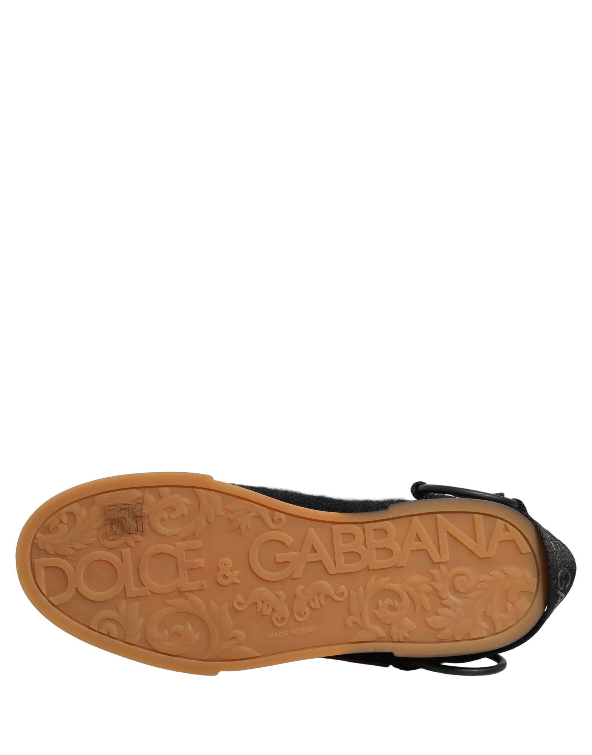 Dolce & Gabbana Black Leather Low Trainers Men Sneakers Shoes - Image 8