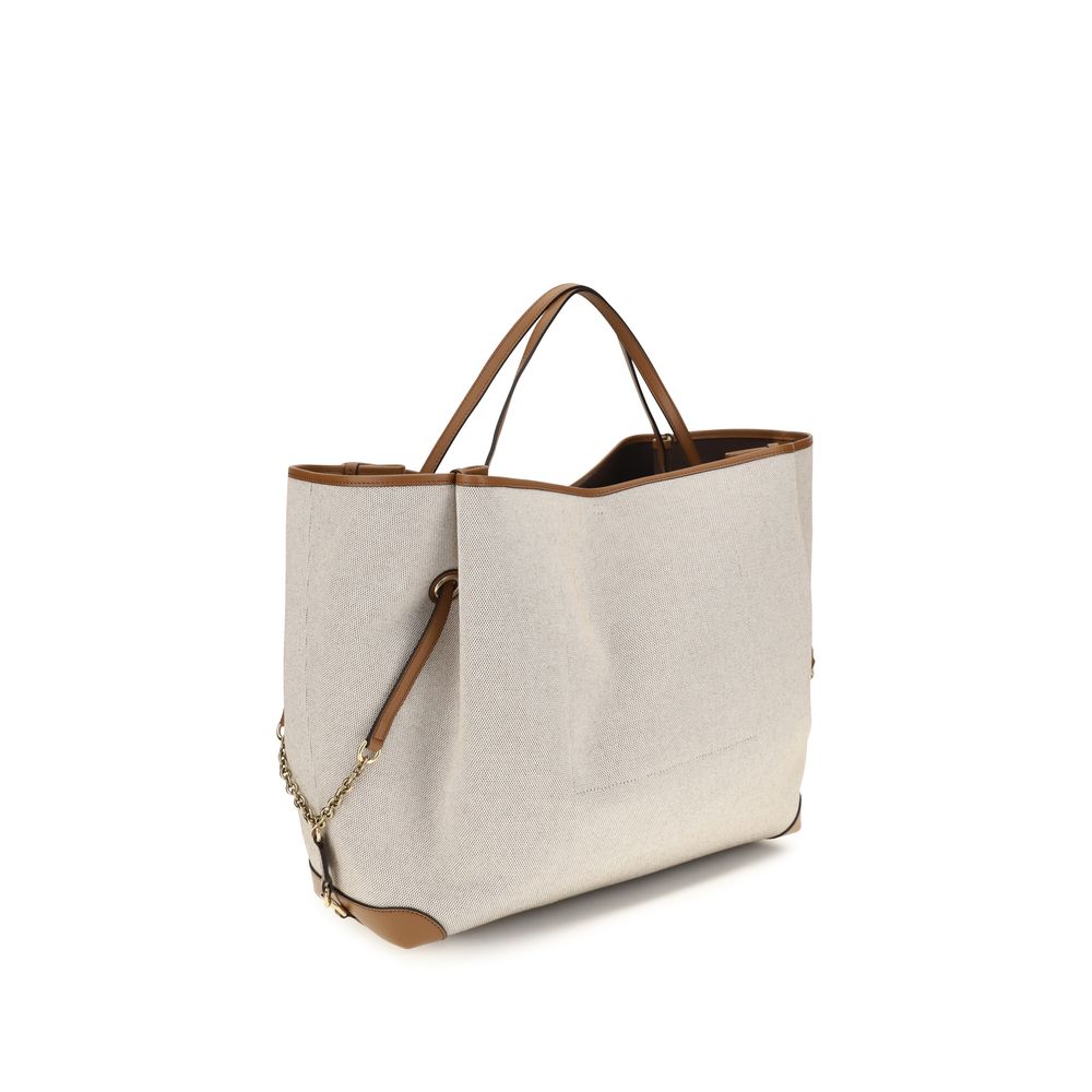 ChloƩ Beige Cotton Shoulder Bag - Image 3