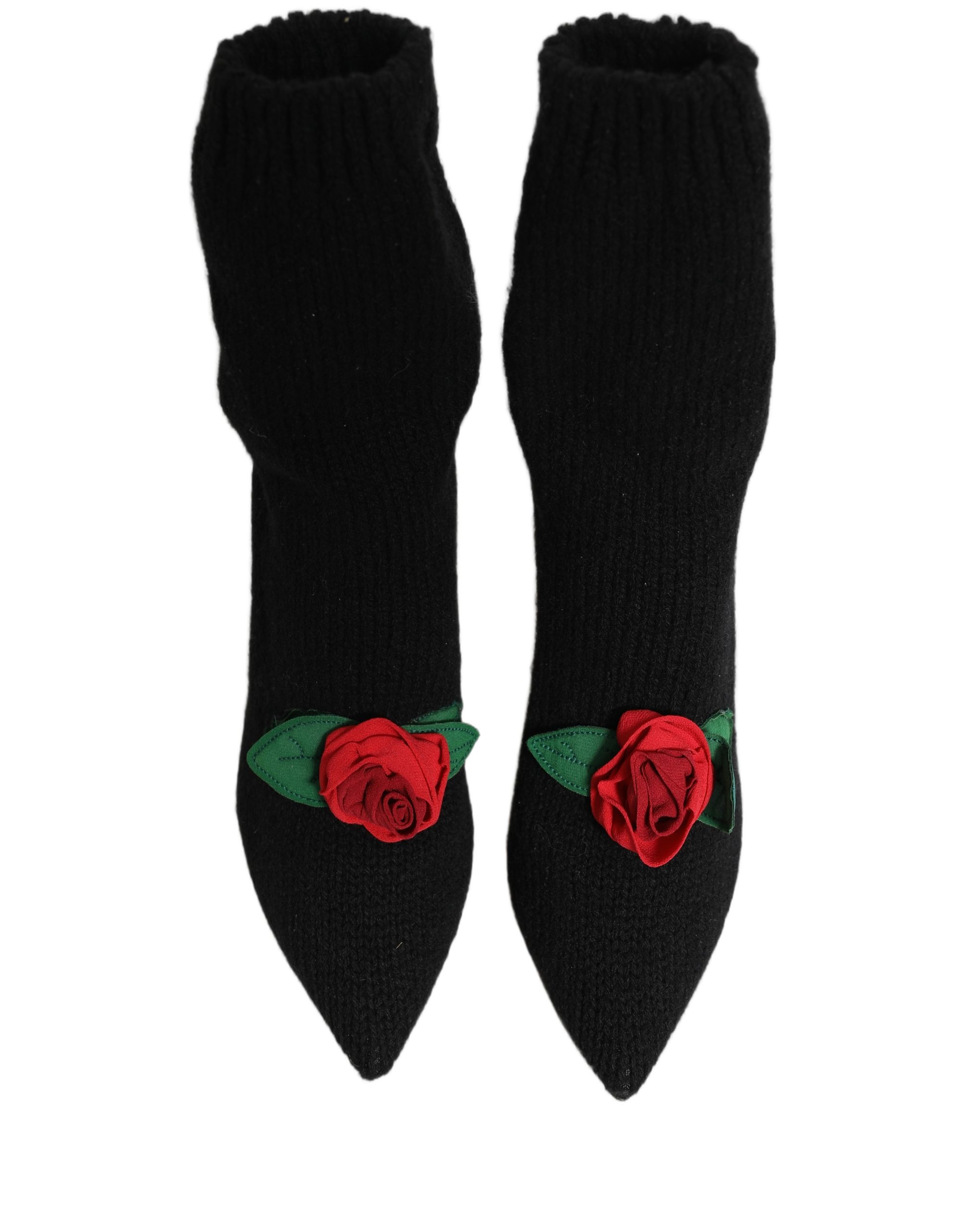 Dolce & Gabbana Black Stiletto Heels Mid Calf Boots Shoes - Image 3
