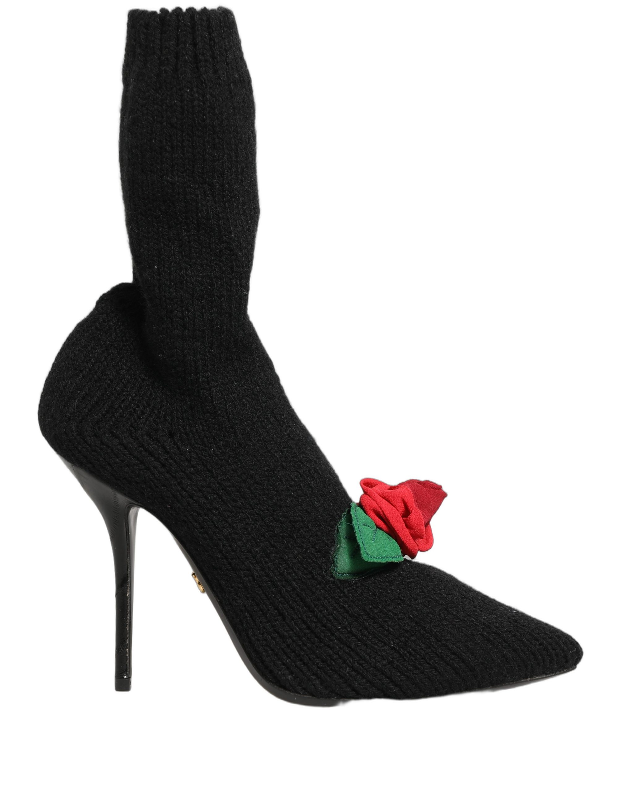 Dolce & Gabbana Black Stiletto Heels Mid Calf Boots Shoes - Image 7