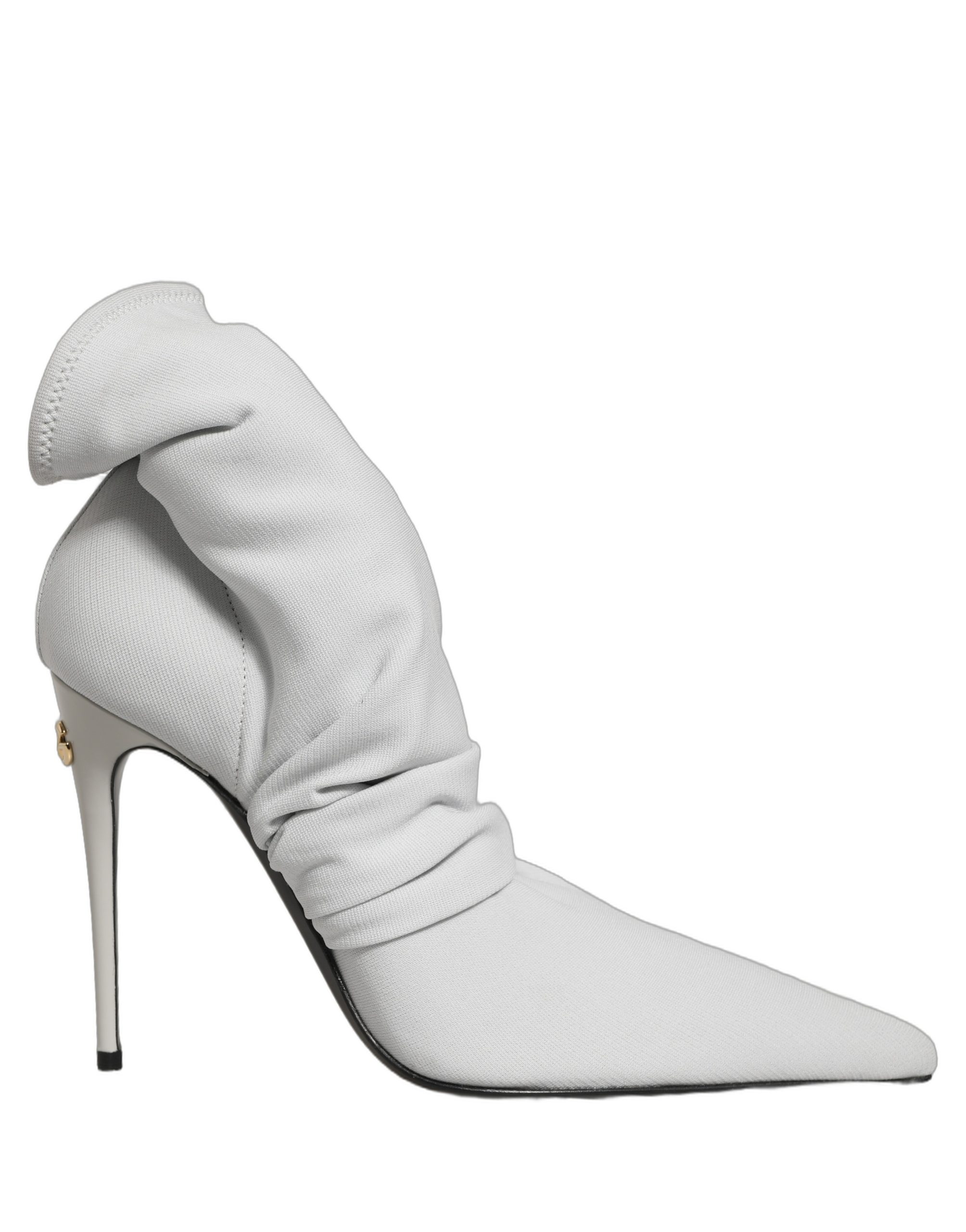 Dolce & Gabbana Gray Stretch Socks Heels Ankle Boots Shoes - Image 4