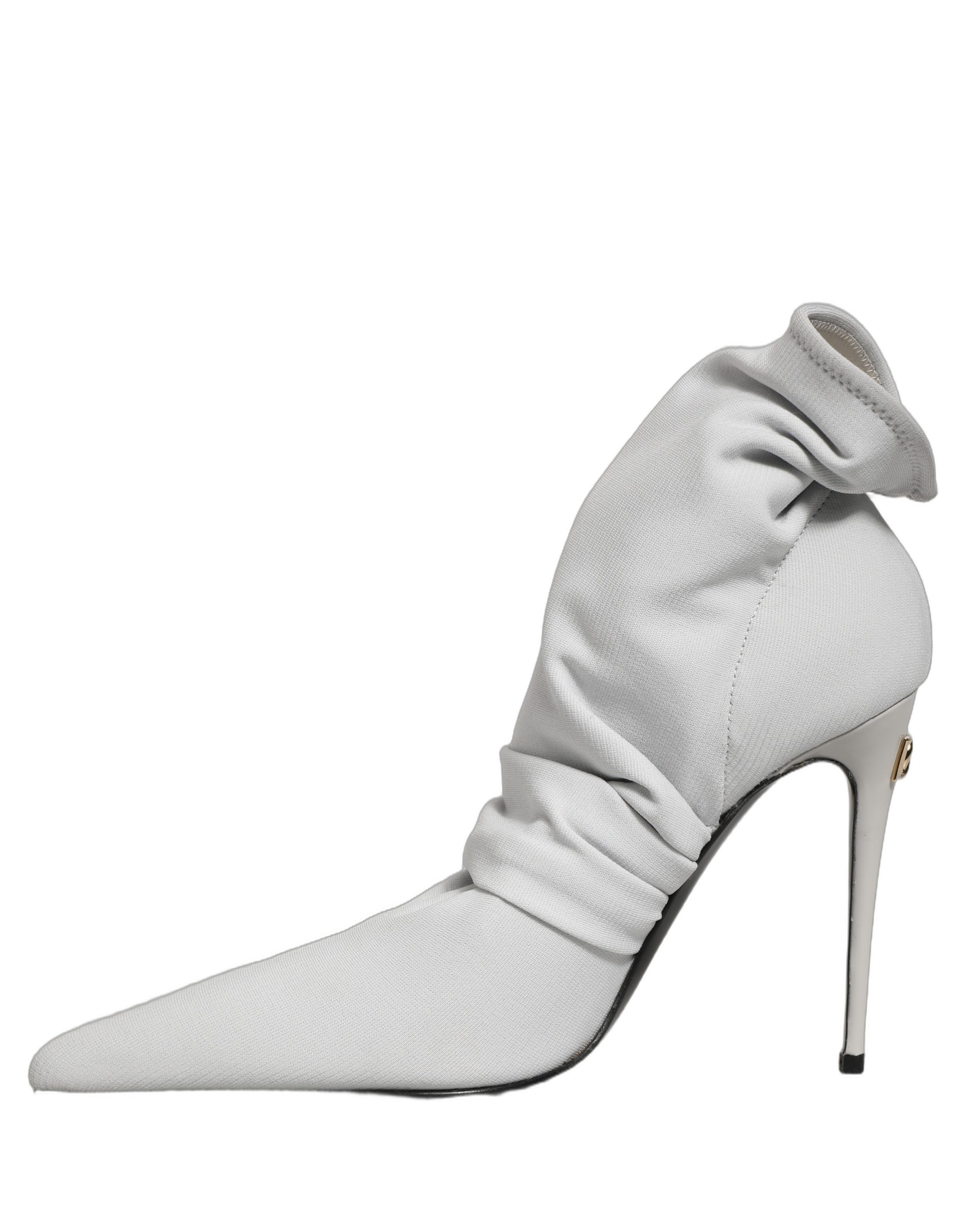 Dolce & Gabbana Gray Stretch Socks Heels Ankle Boots Shoes - Image 5