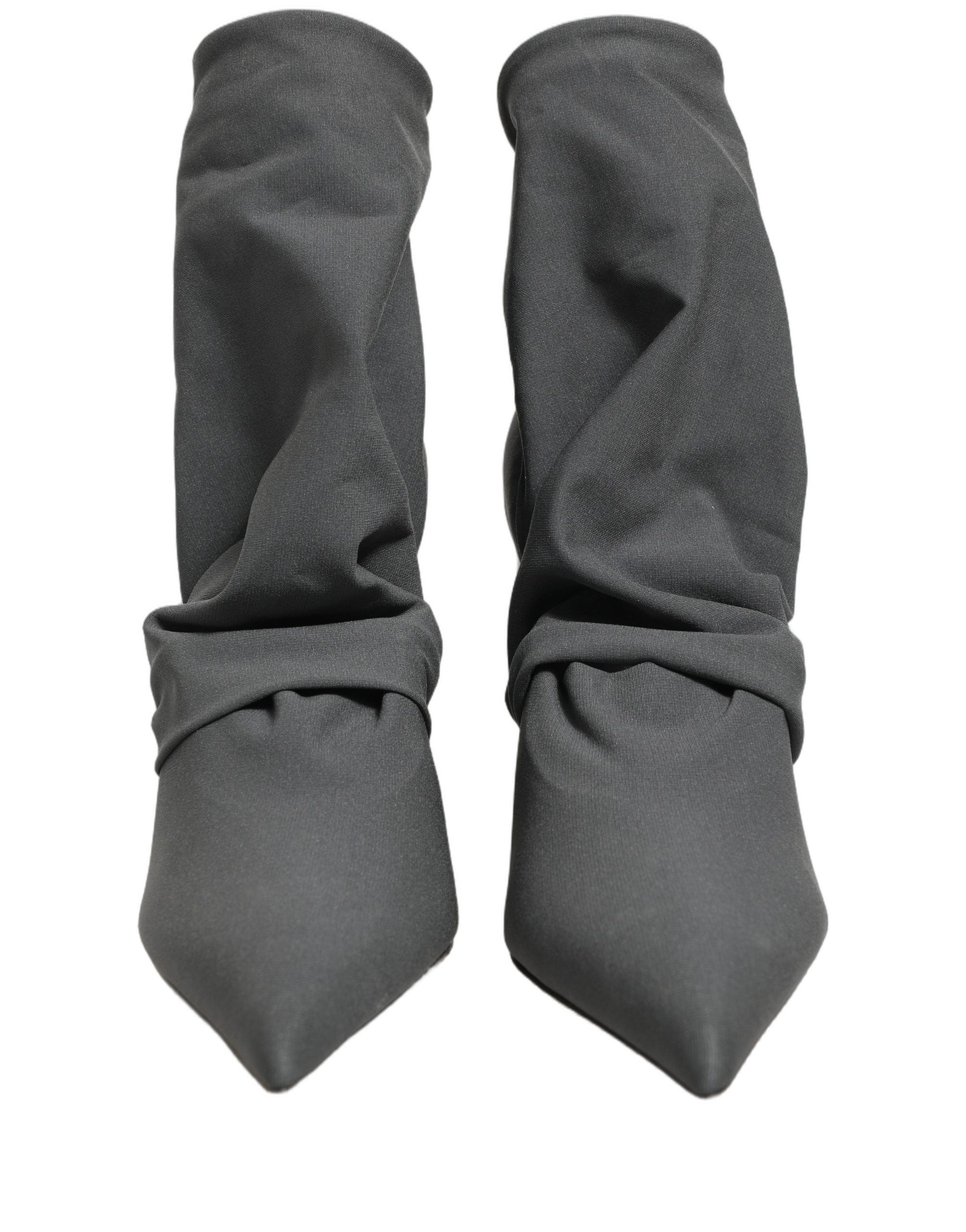 Dolce & Gabbana Gray Stretch Socks Heels Ankle Boots Shoes - Image 2