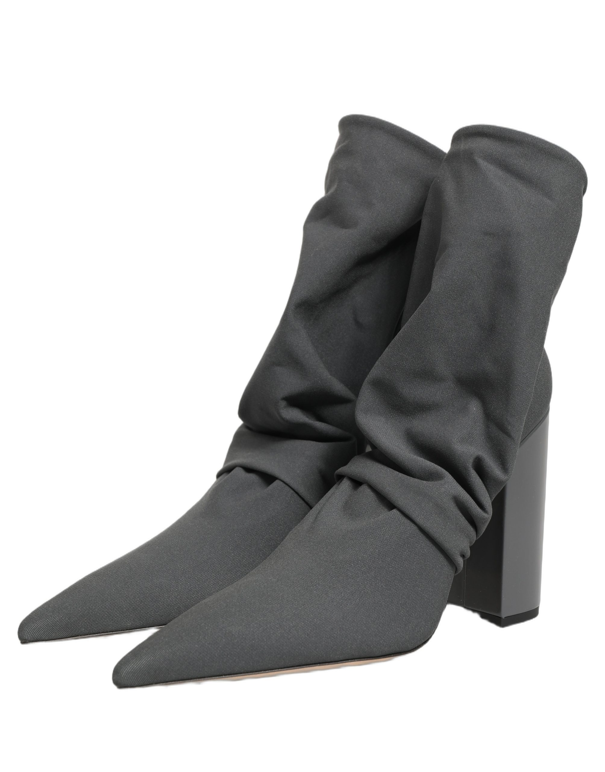 Dolce & Gabbana Gray Stretch Socks Heels Ankle Boots Shoes - Image 4