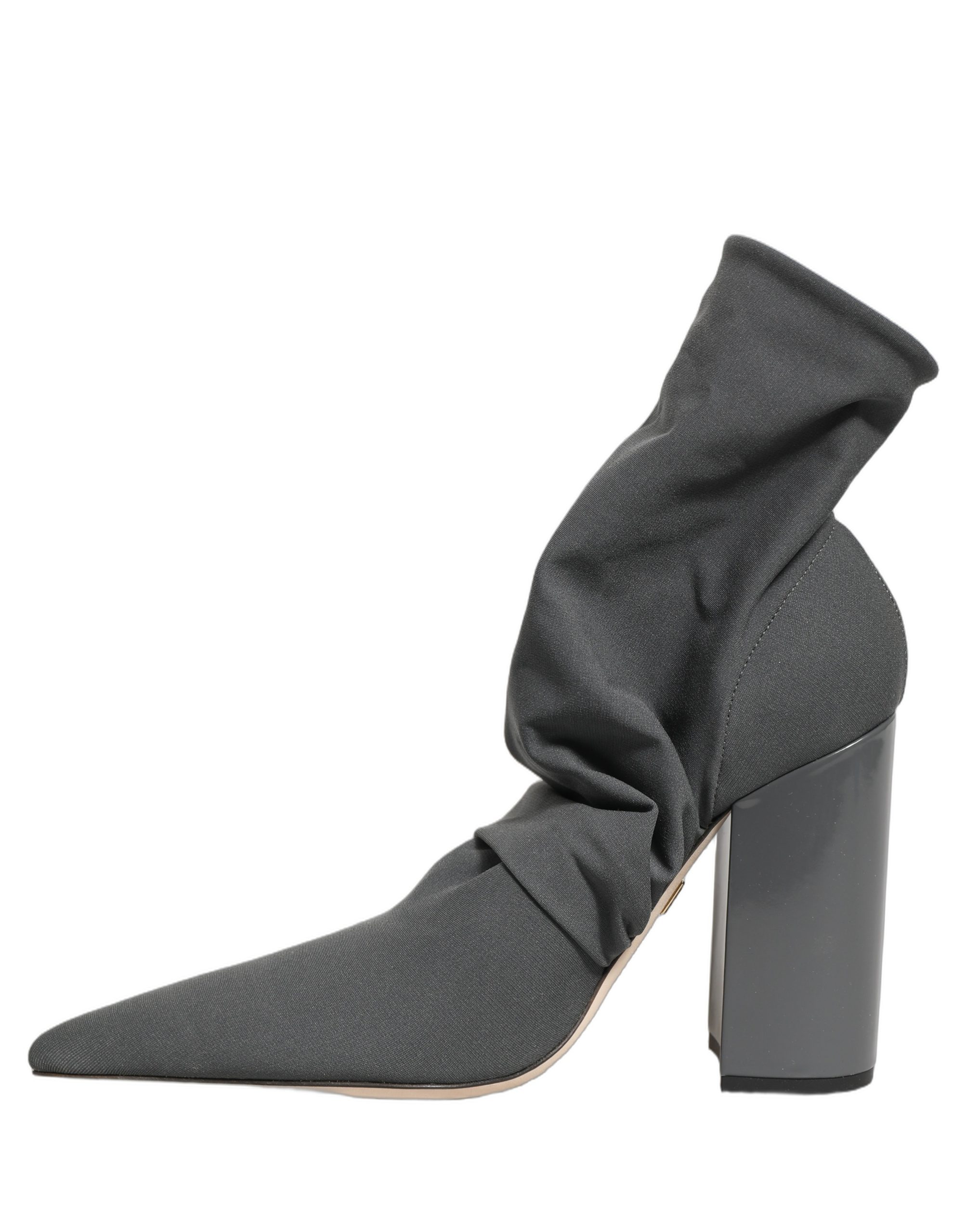Dolce & Gabbana Gray Stretch Socks Heels Ankle Boots Shoes - Image 6
