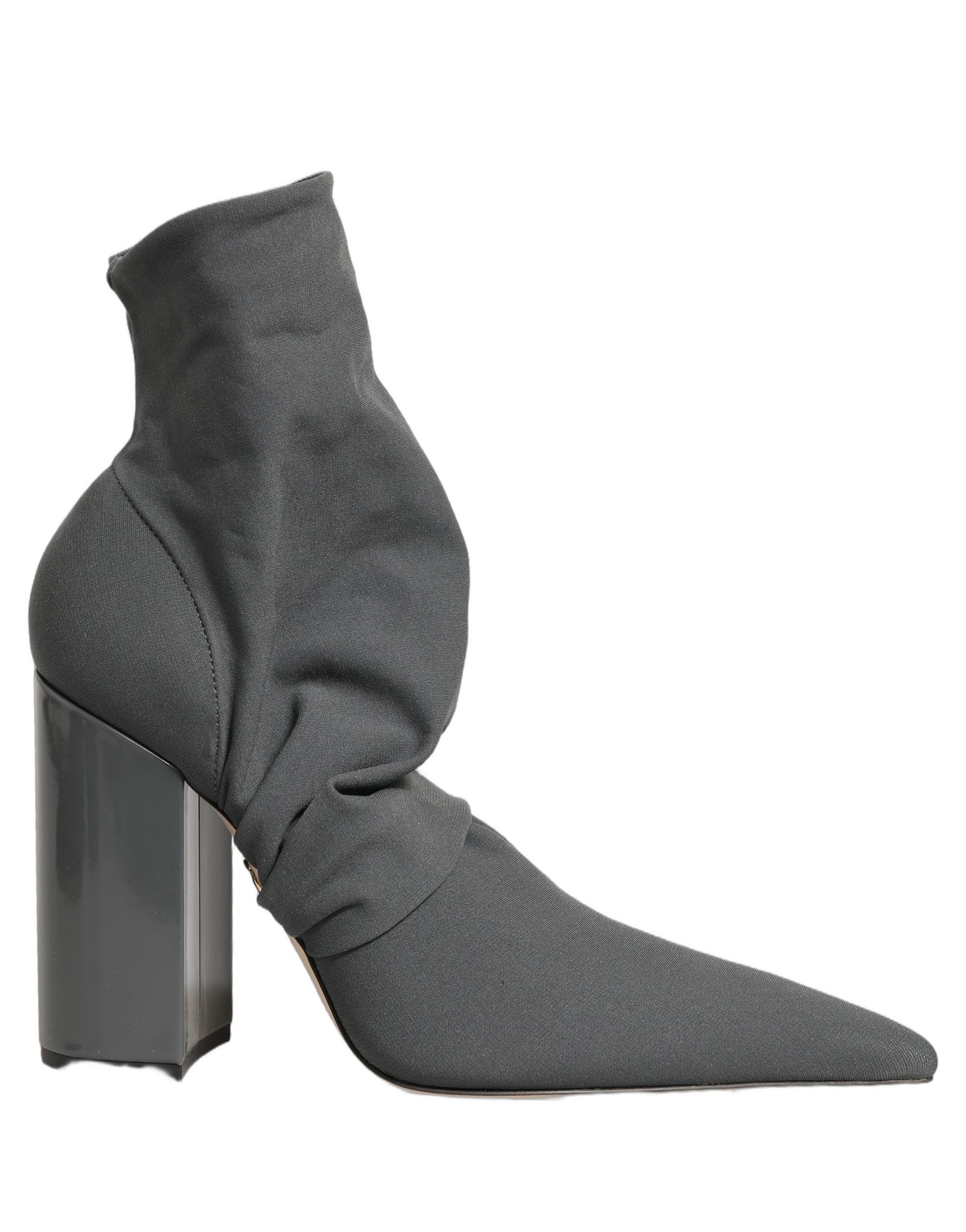 Dolce & Gabbana Gray Stretch Socks Heels Ankle Boots Shoes - Image 7