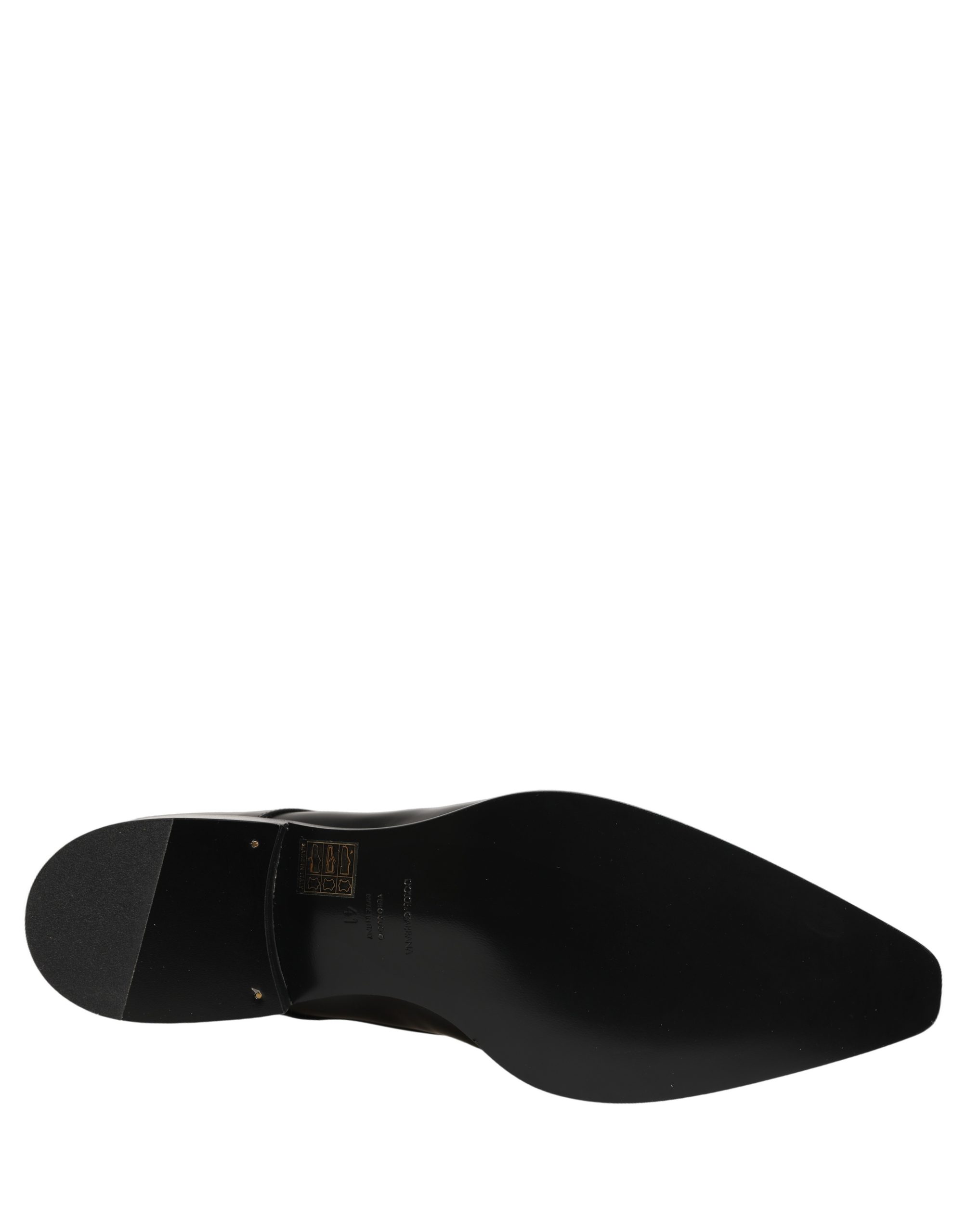 Dolce & Gabbana Black Leather Lace Up Derby Dress Shoes - Image 2