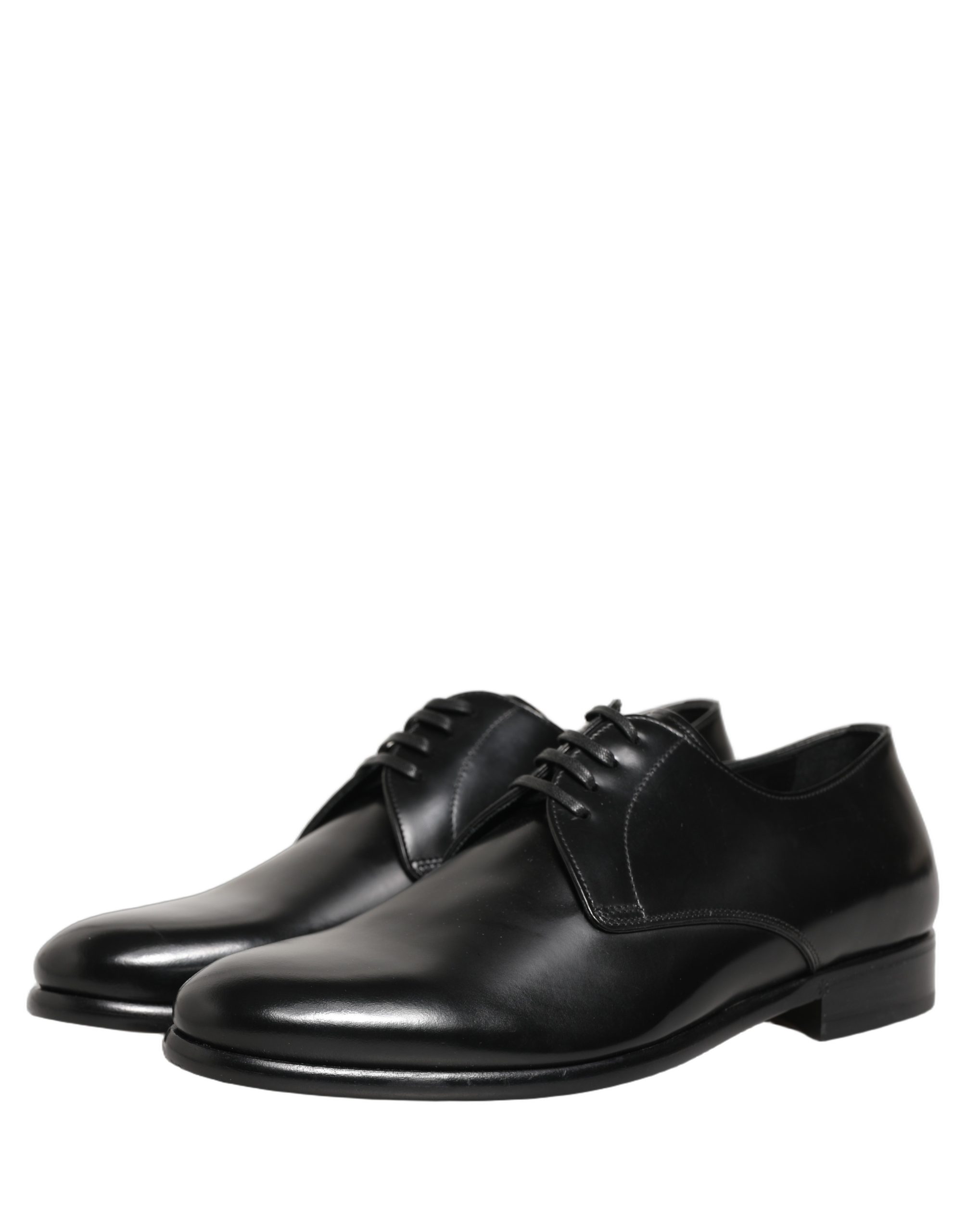 Dolce & Gabbana Black Leather Lace Up Derby Dress Shoes - Image 2