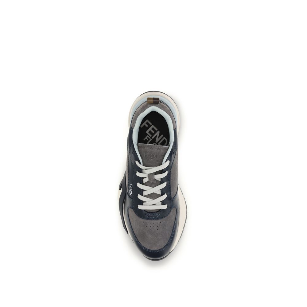 Fendi Multicolor Calf Leather Bos Taurus Athletic Sneakers - Image 4
