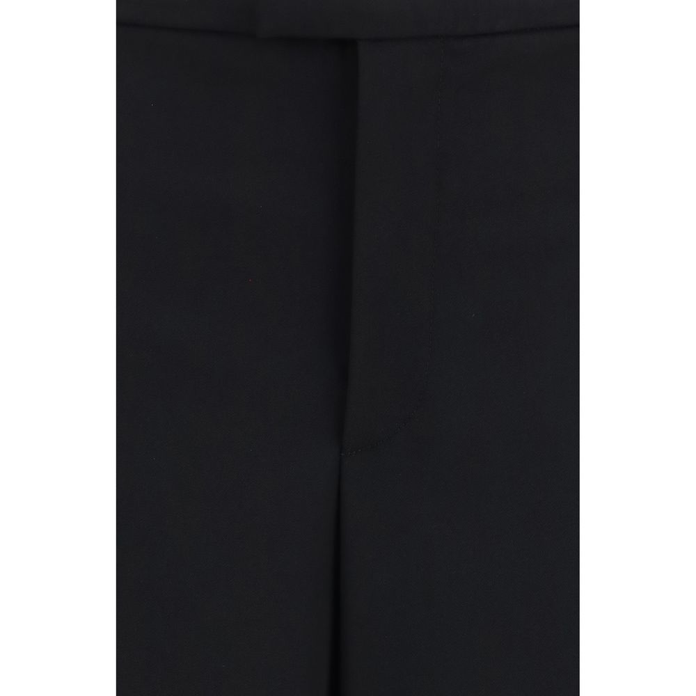 Gucci Black Wool Oves Aries Casual Pants - Image 3
