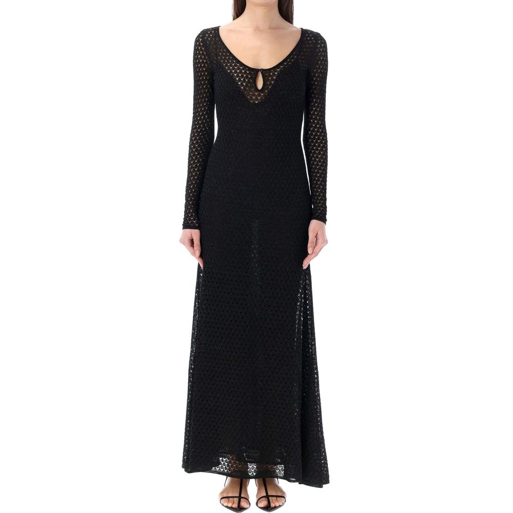 Tom Ford Black Metallic Fibre Casual Dress - Image 2