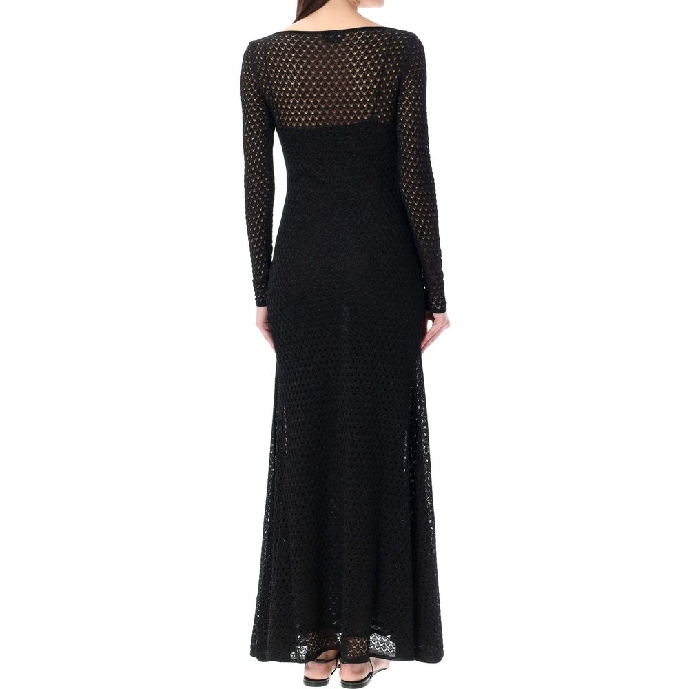 Tom Ford Black Metallic Fibre Casual Dress - Image 3