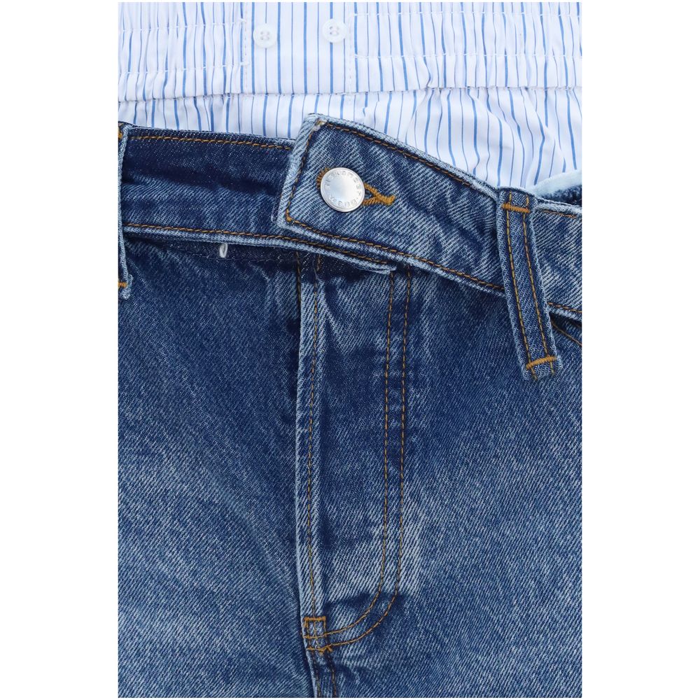 Alexander Wang Blue Cotton Bermuda Shorts - Image 3