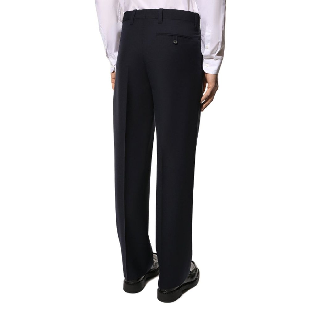 Prada Blue Wool Dress Pants - Image 3