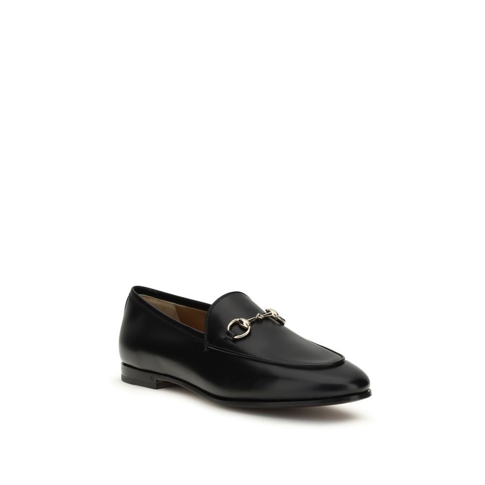 Gucci Black Calf Leather Bos Taurus Slip-On Loafers - Image 2