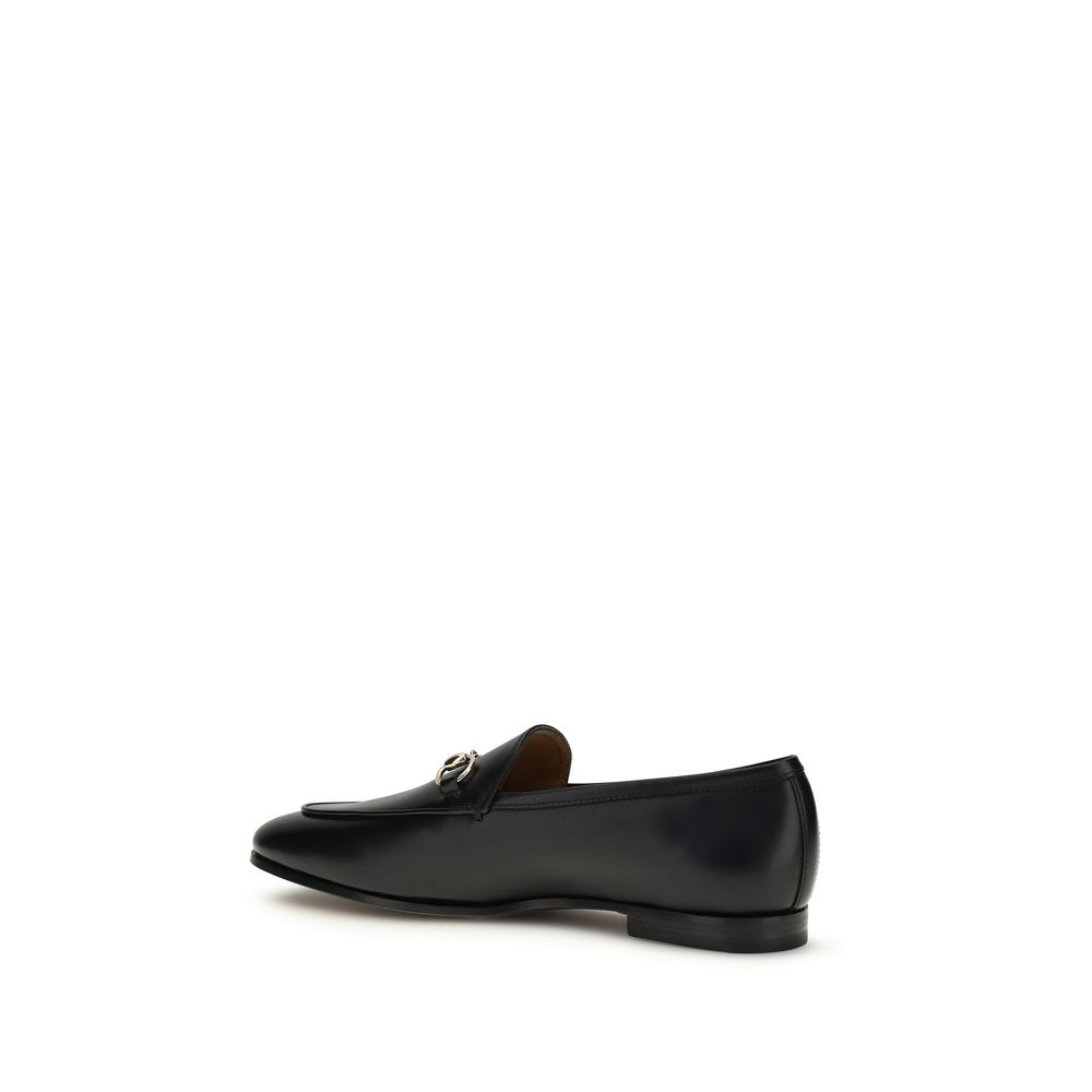 Gucci Black Calf Leather Bos Taurus Slip-On Loafers - Image 3
