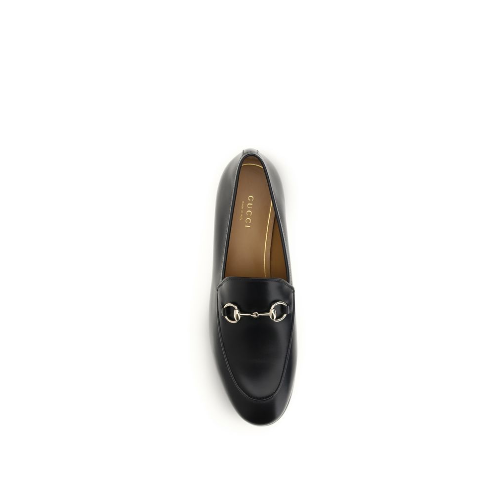 Gucci Black Calf Leather Bos Taurus Slip-On Loafers - Image 4