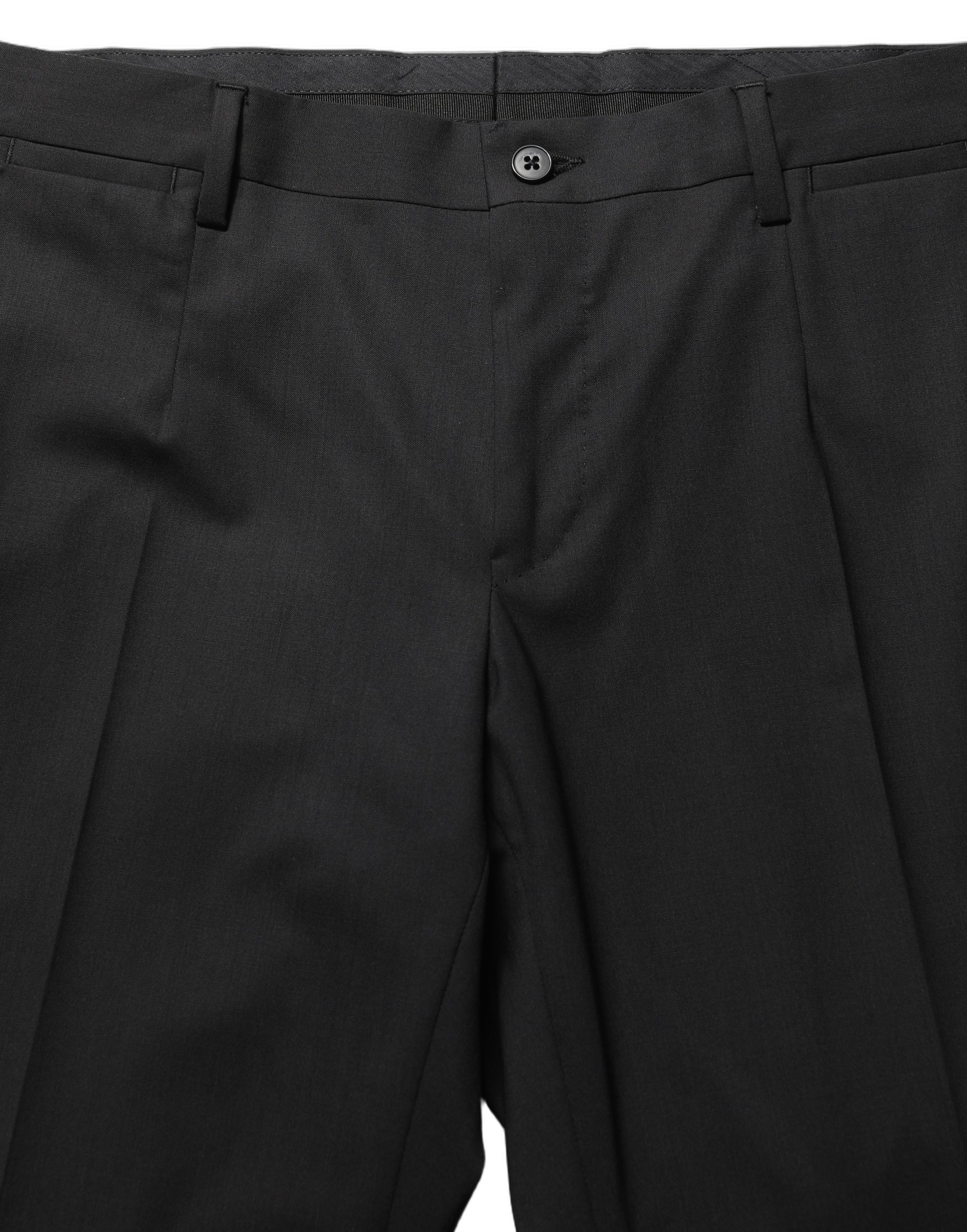 Dolce & Gabbana Black Wool Skinny Leg Dress Men Trouser Pants - Image 3