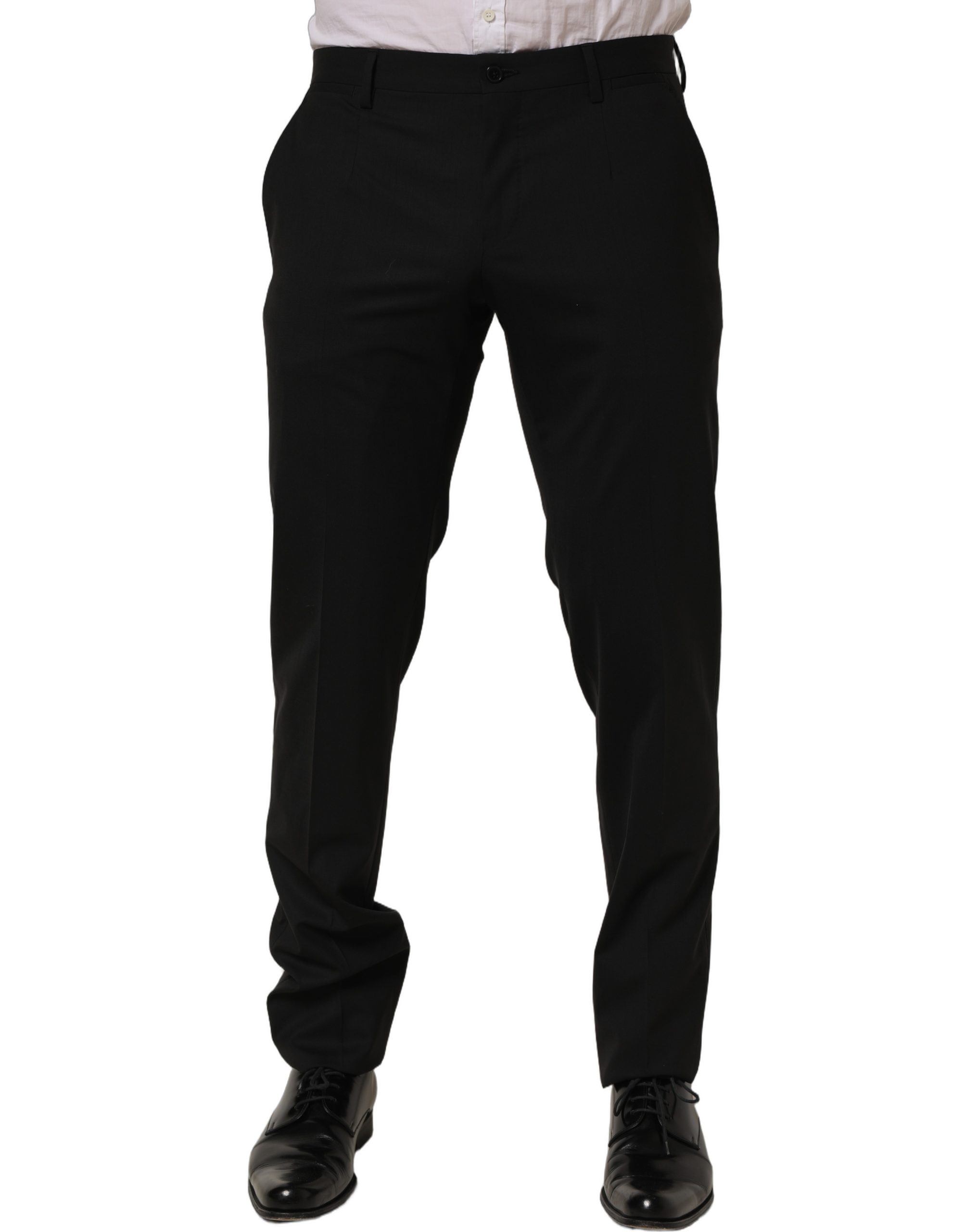 Dolce & Gabbana Black Wool Skinny Leg Dress Men Trouser Pants - Image 5