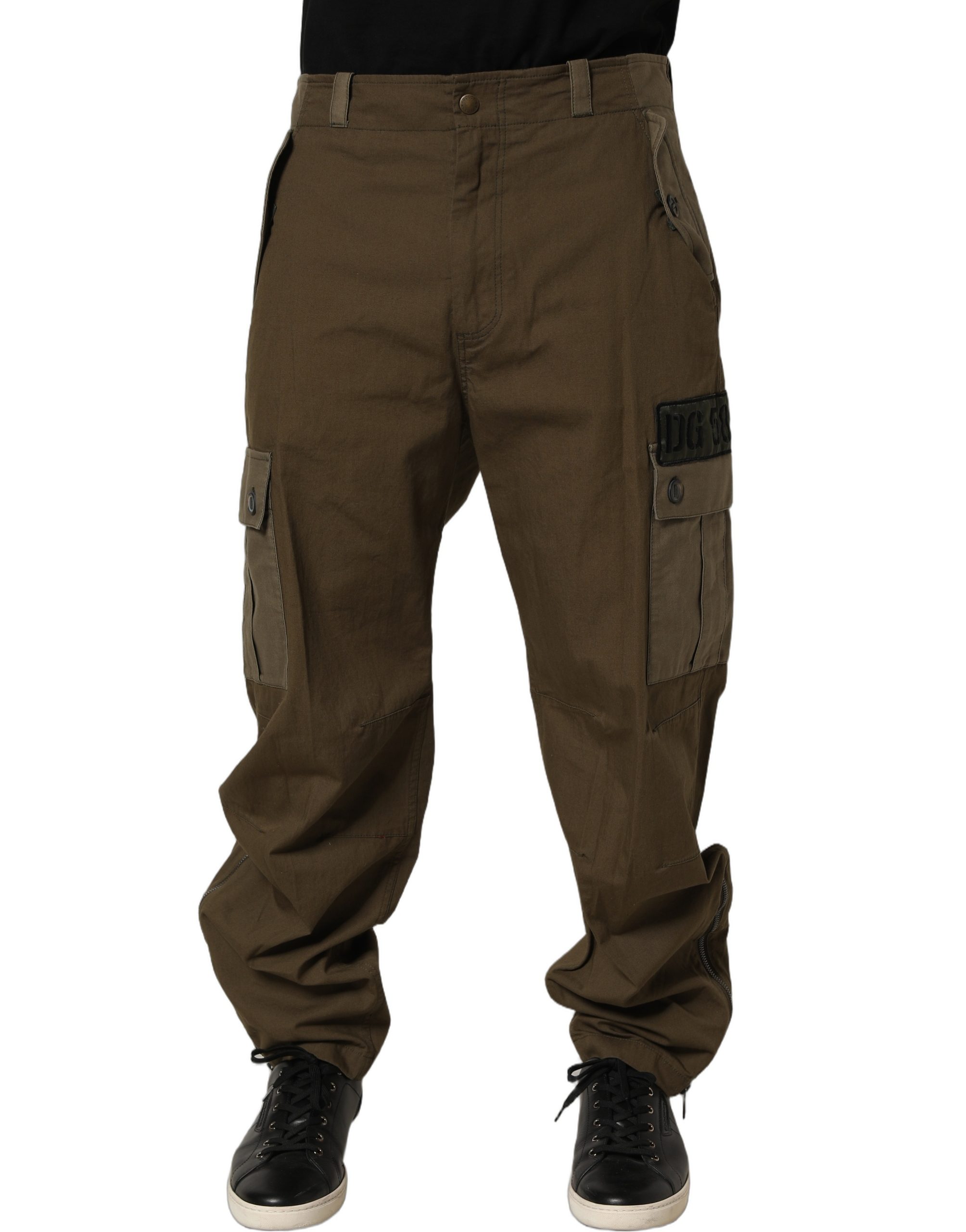 Dolce & Gabbana Brown Mid Waist Straight Cargo Trouser Pants - Image 2