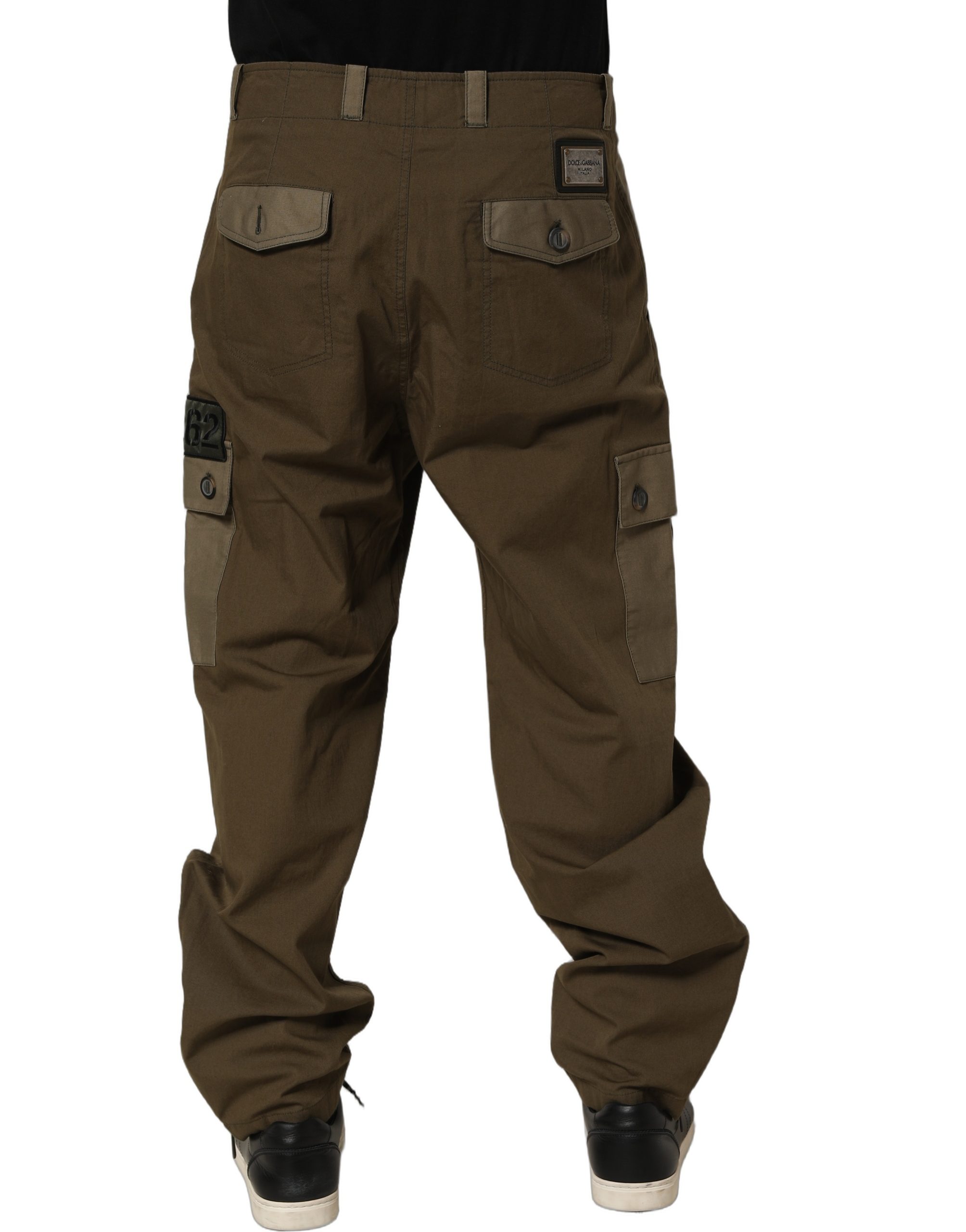 Dolce & Gabbana Brown Mid Waist Straight Cargo Trouser Pants - Image 5