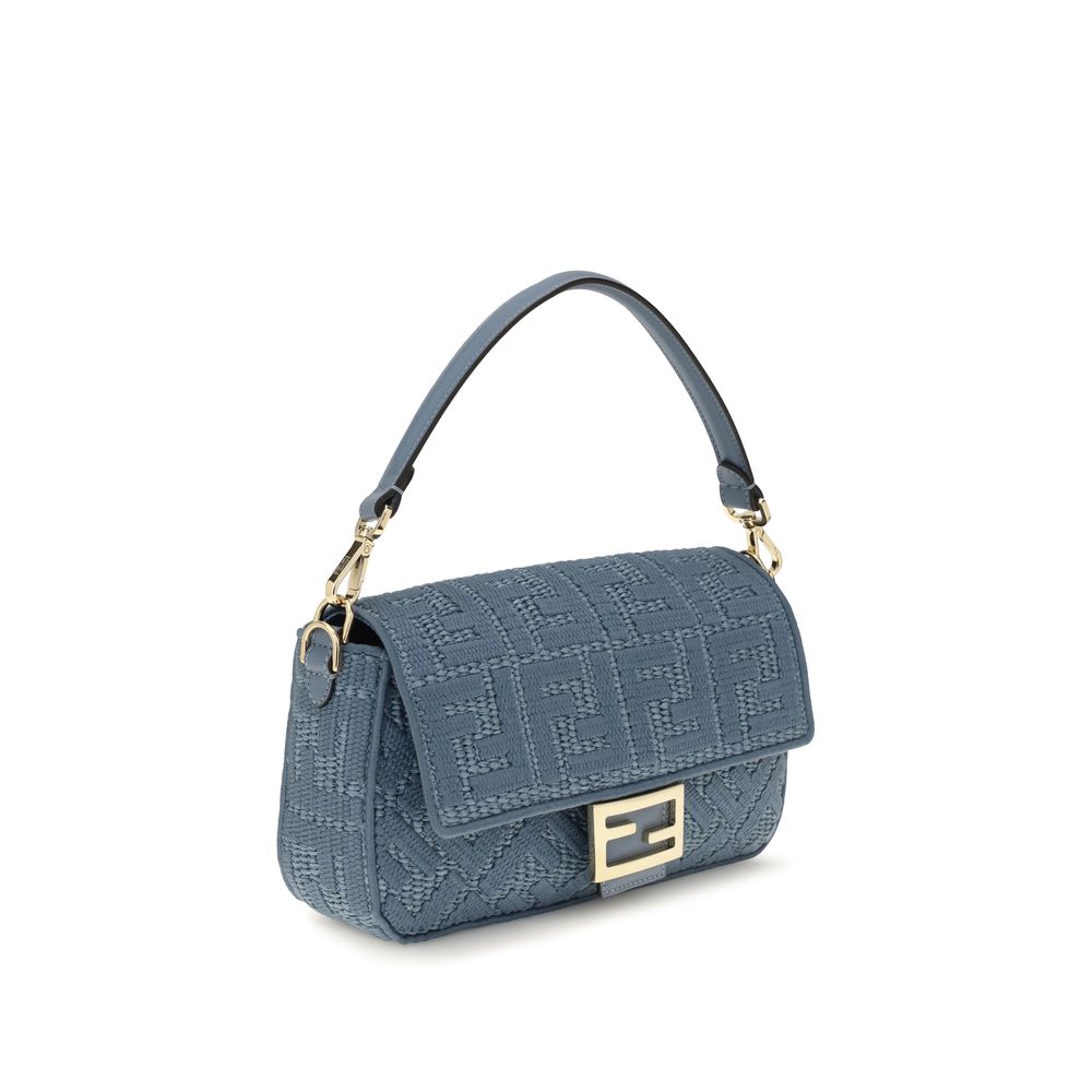Fendi Blue Raffia Shoulder Bag - Image 2