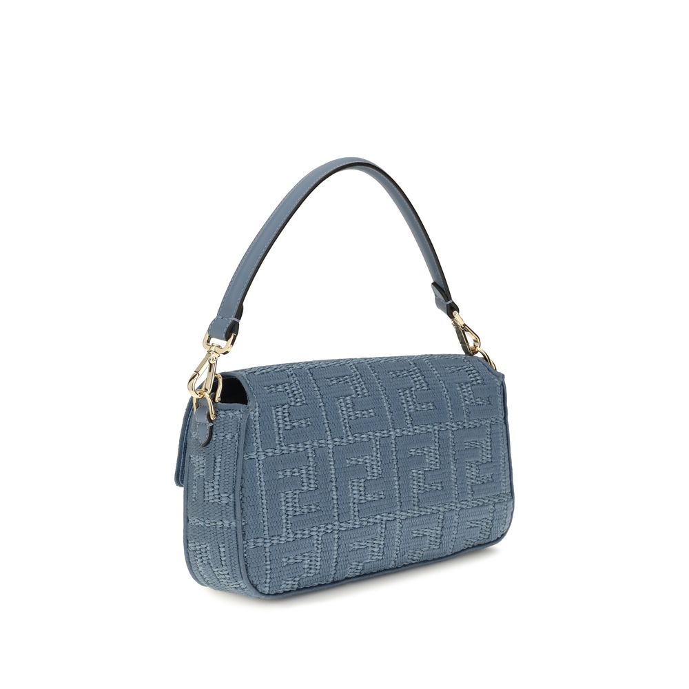 Fendi Blue Raffia Shoulder Bag - Image 3