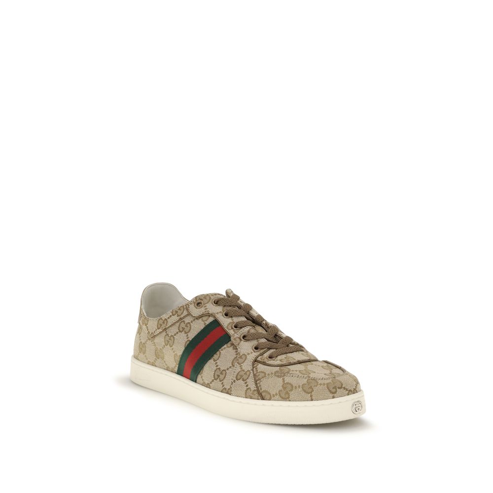 Gucci Beige Fabric Athletic Sneakers - Image 2