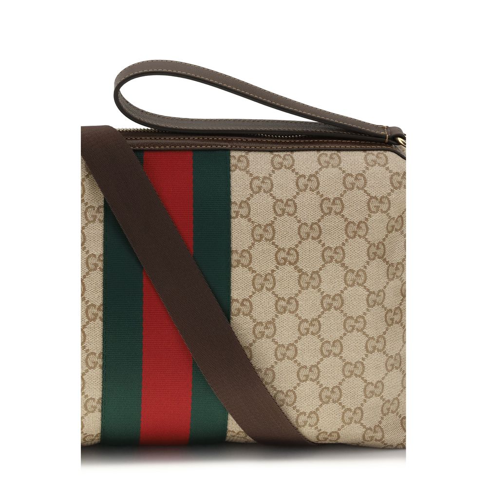 Gucci Beige Cotton Shoulder Bag - Image 4