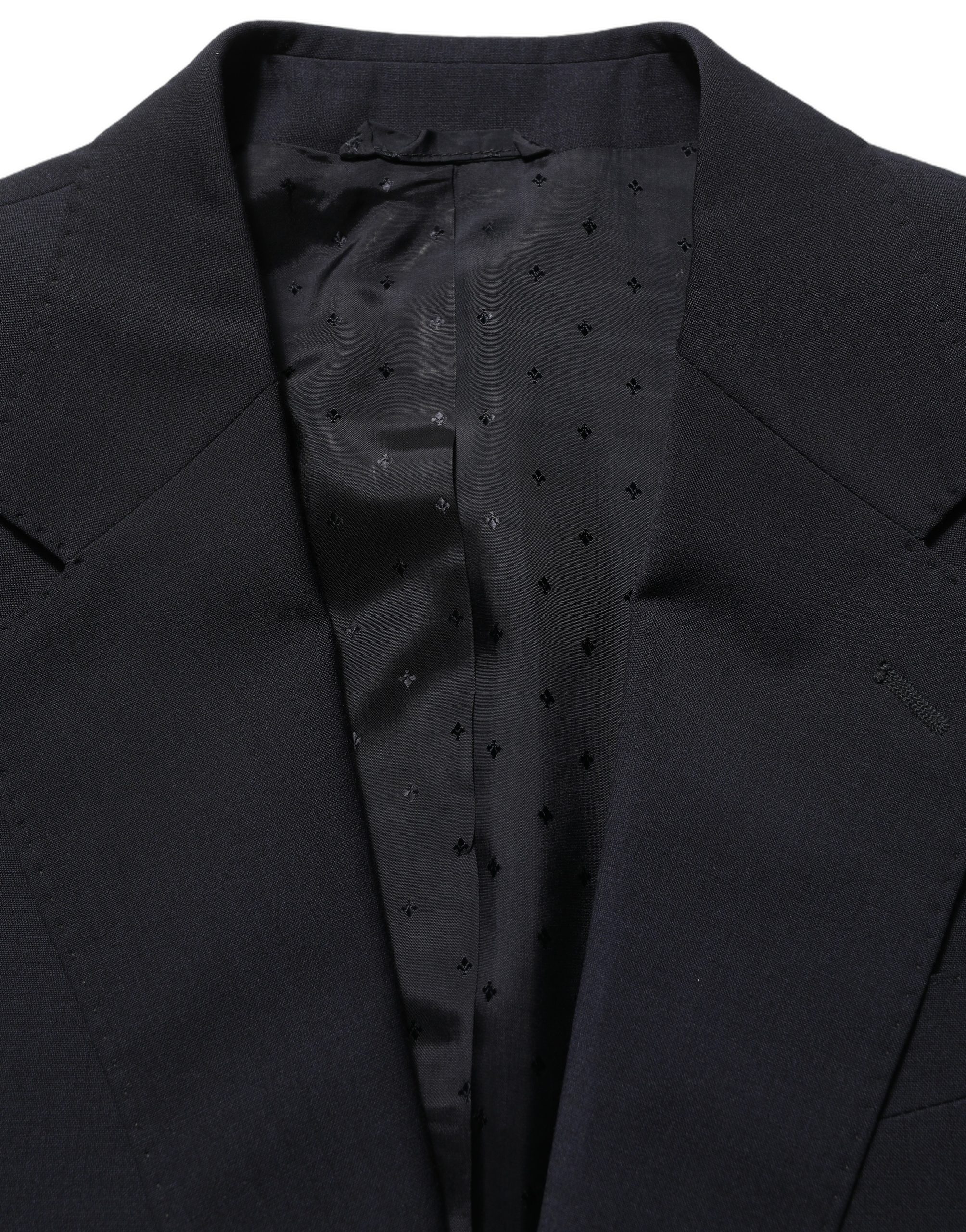 Dolce & Gabbana Black Wool Slim Fit Formal 3 Piece Men Suit - Image 2