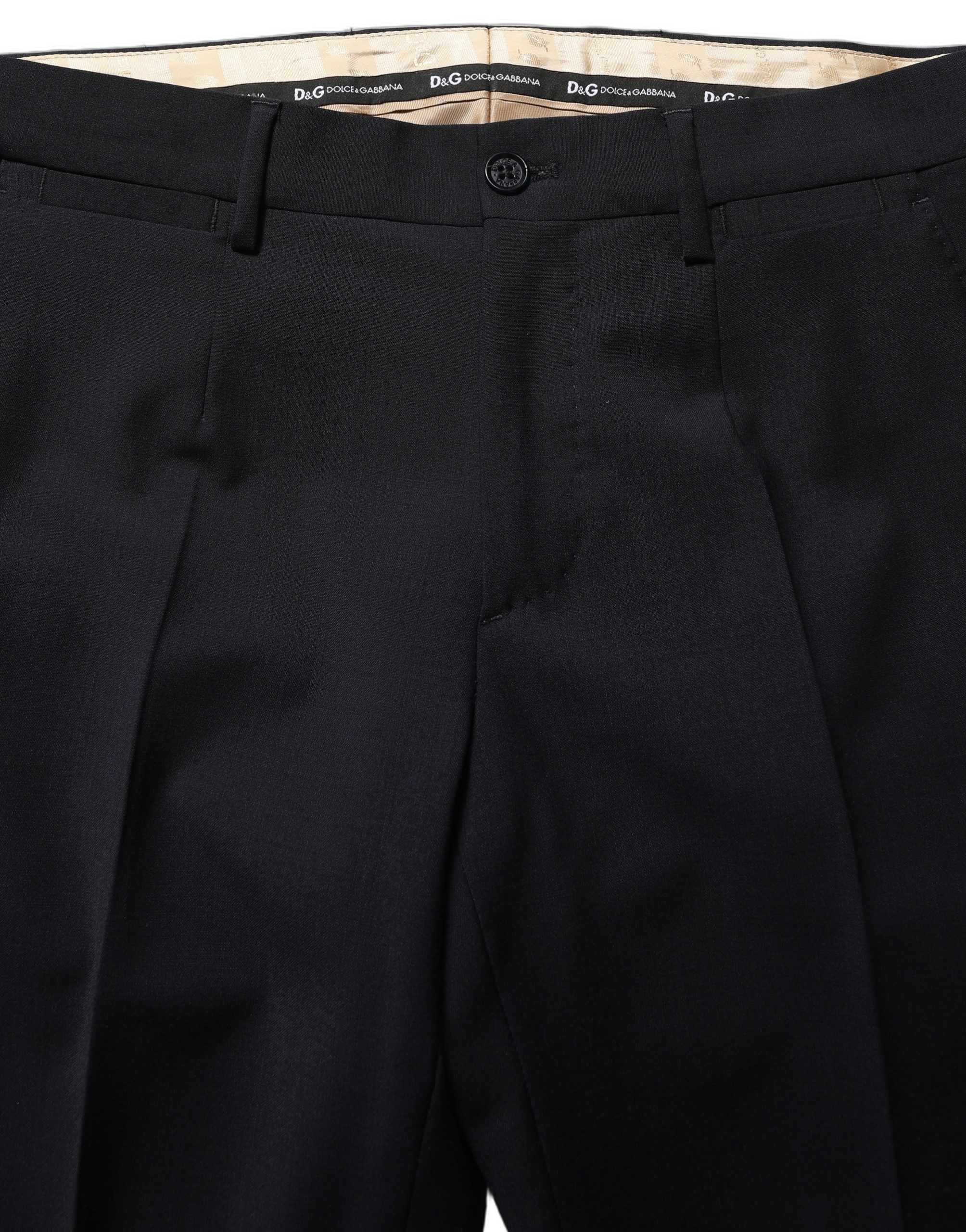 Dolce & Gabbana Black Wool Slim Fit Formal 3 Piece Men Suit - Image 3