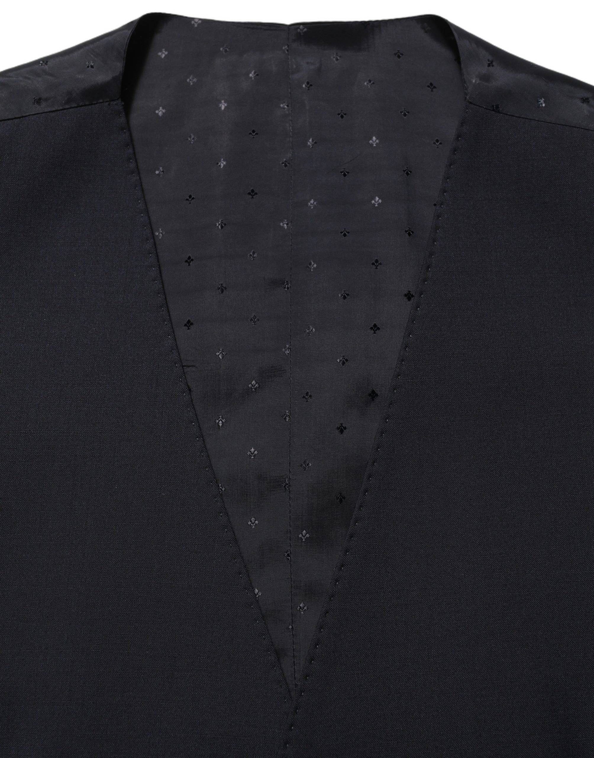 Dolce & Gabbana Black Wool Slim Fit Formal 3 Piece Men Suit - Image 4