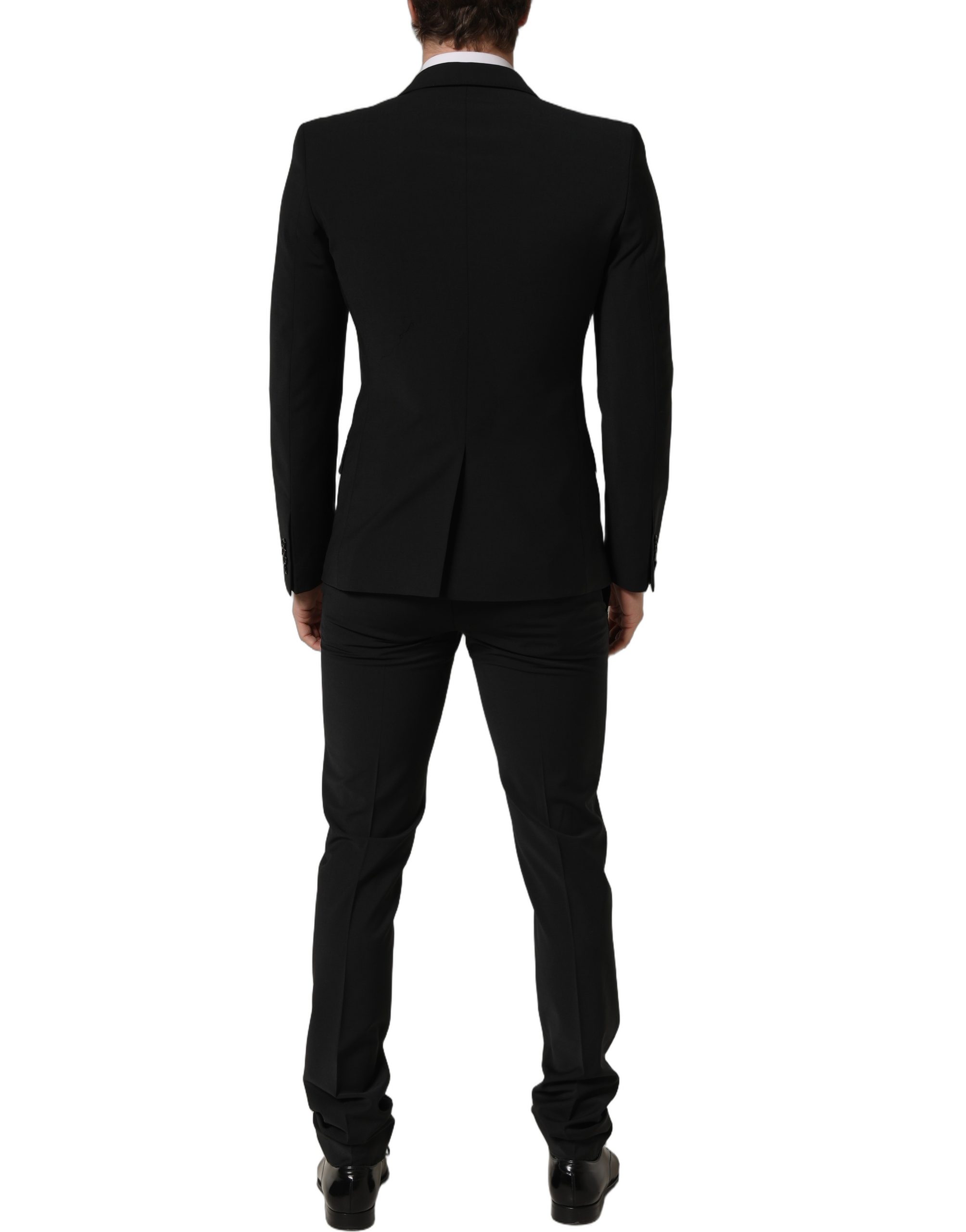 Dolce & Gabbana Black Wool Slim Fit Formal 2 Piece Men Suit - Image 5