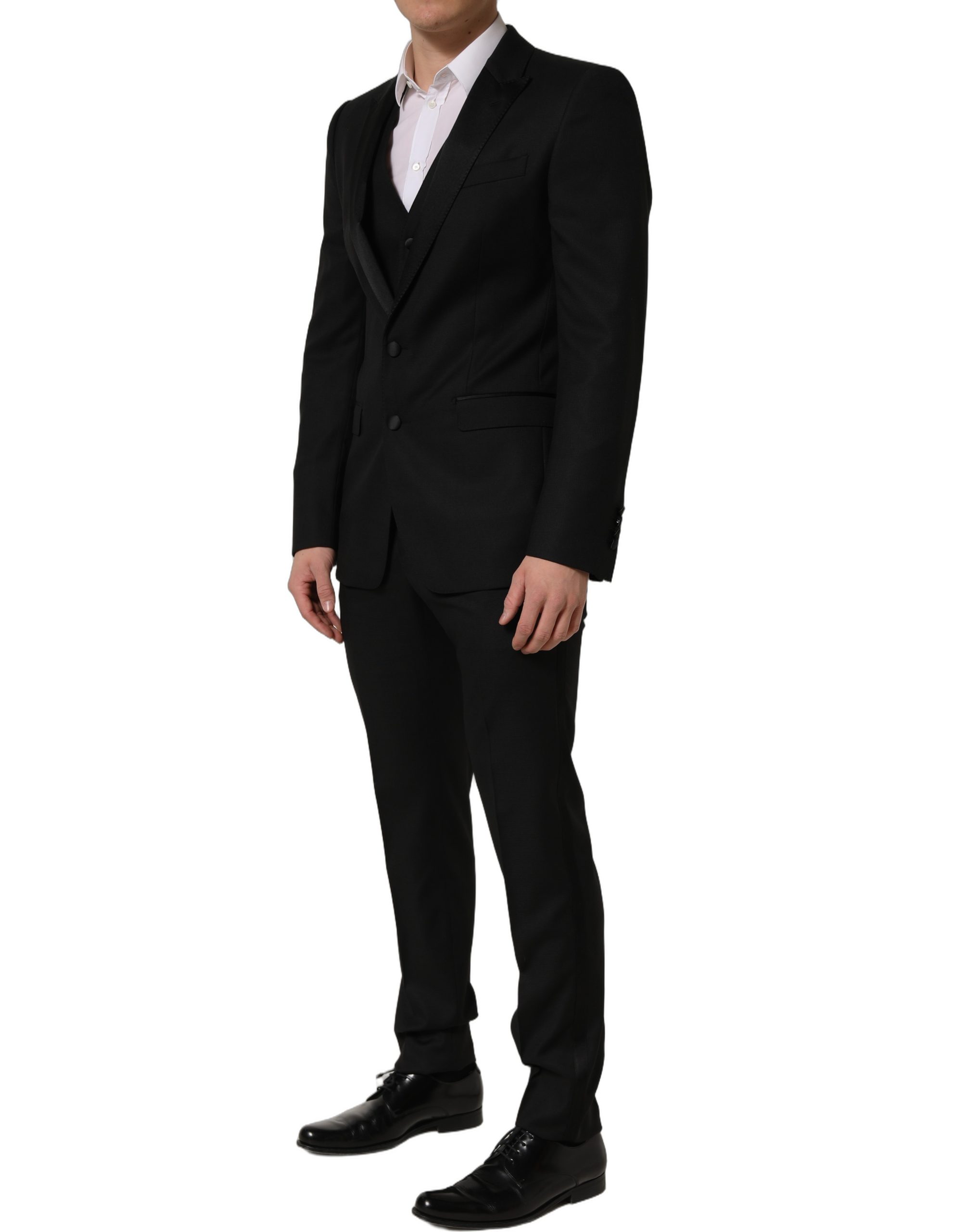 Dolce & Gabbana Dark Gray MARTINI Slim Fit Formal 3 Piece Suit - Image 4